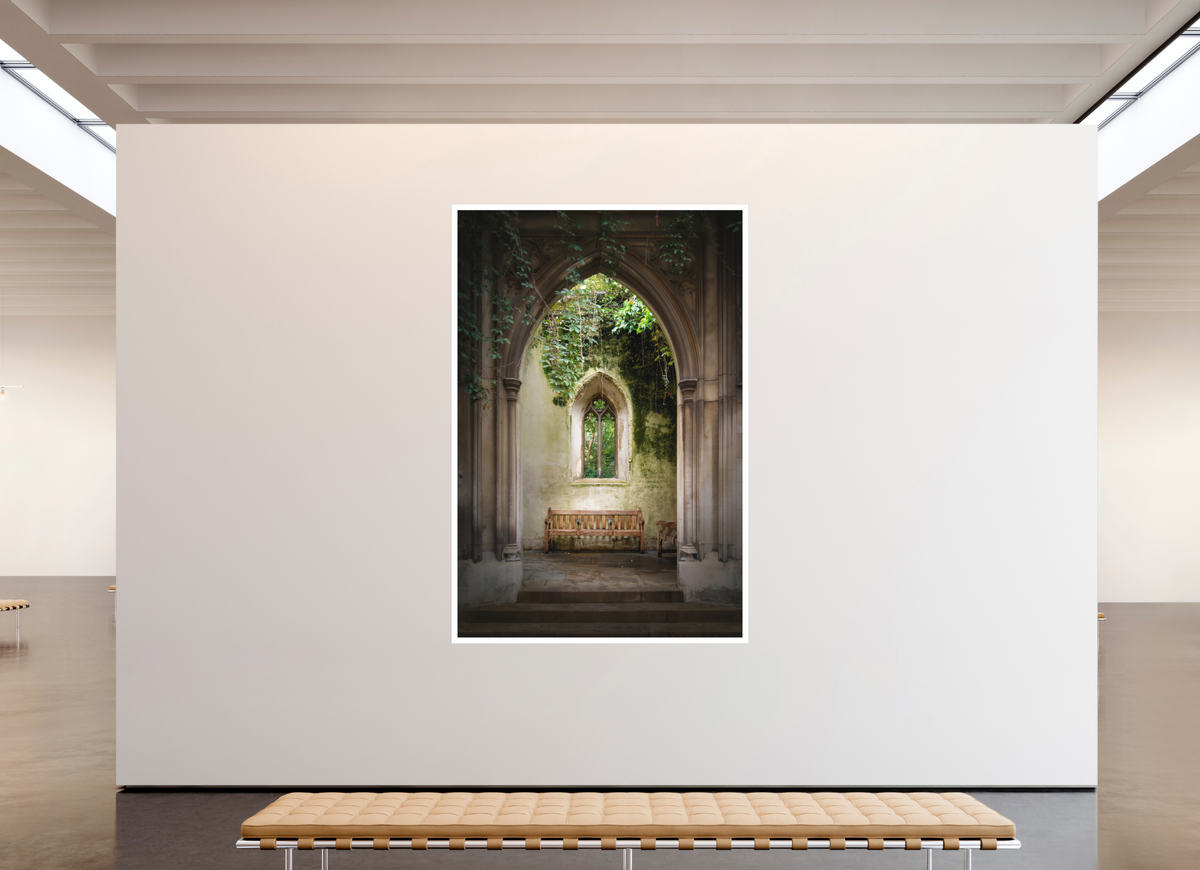 60 x 90″, Bonded Acrylic Mat + Silver Frame London's St Dunstan-in-the-East