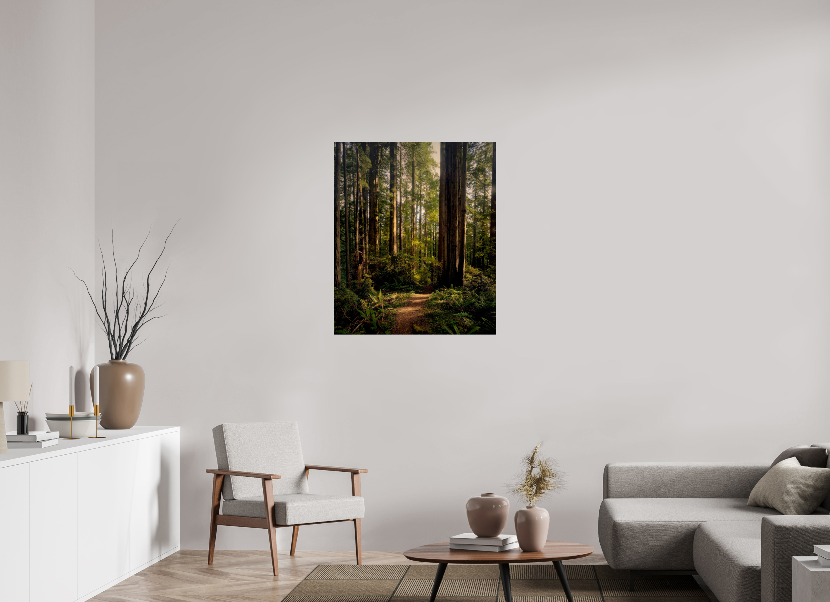 32 x 38″, Giclée Alu-Dibond "I went to the woods . . .."