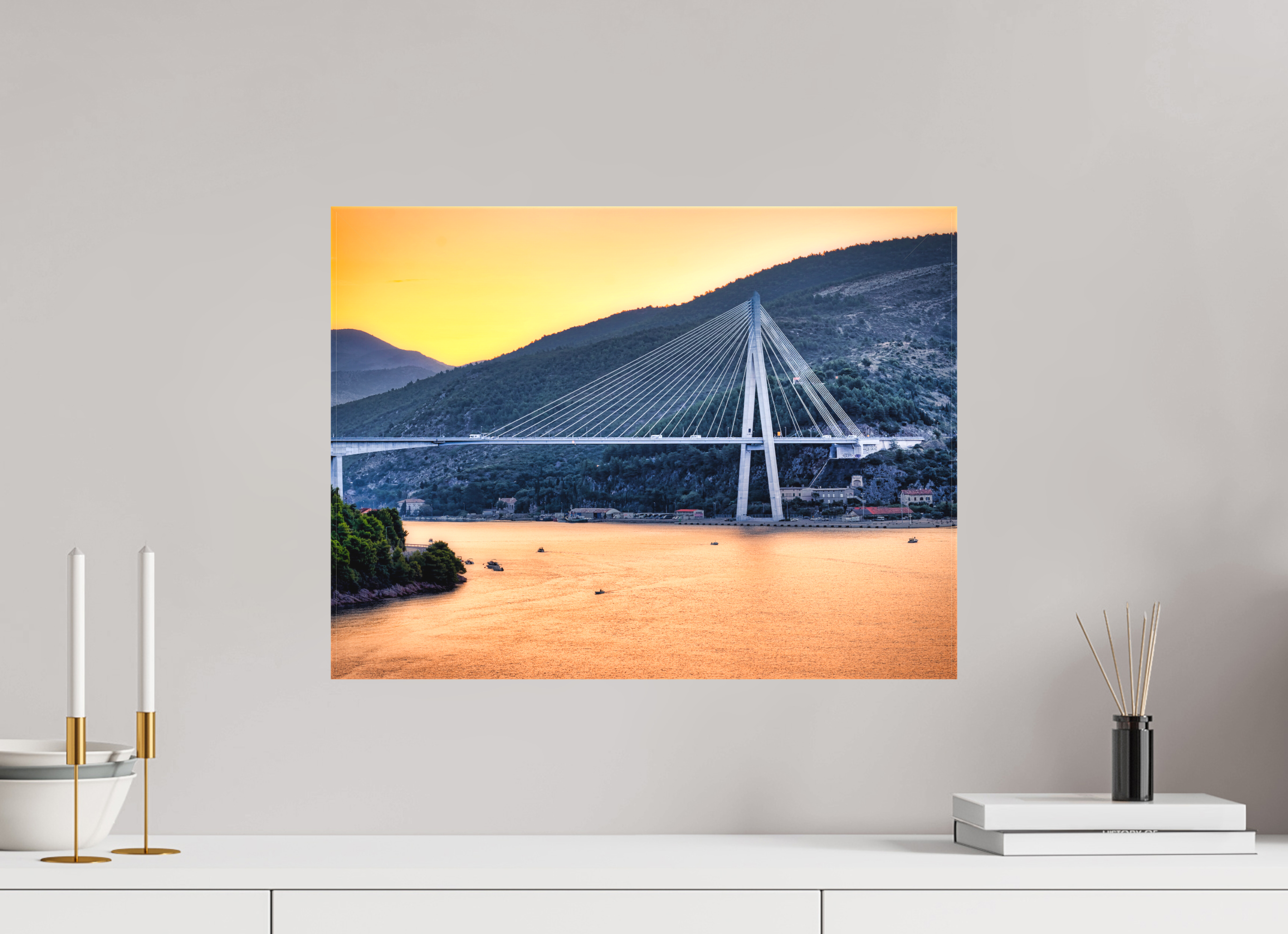 20 x 15″, Fine Art Textile Entering Dubrovnik