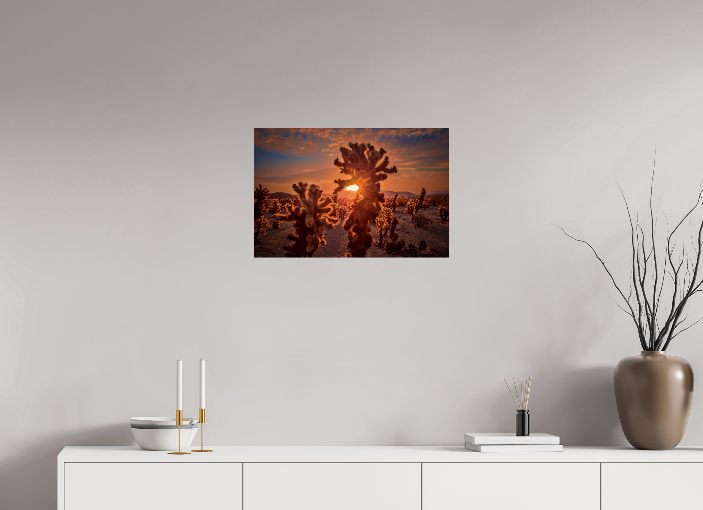 24 x 16″, Giclée Alu-Dibond Joshua Tree's Chollah Cactus