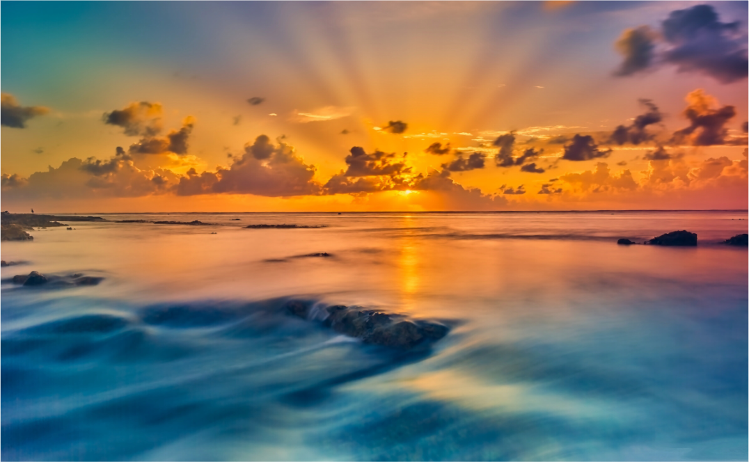 Main image Diluvian: Bora Bora Reefside Sunrise