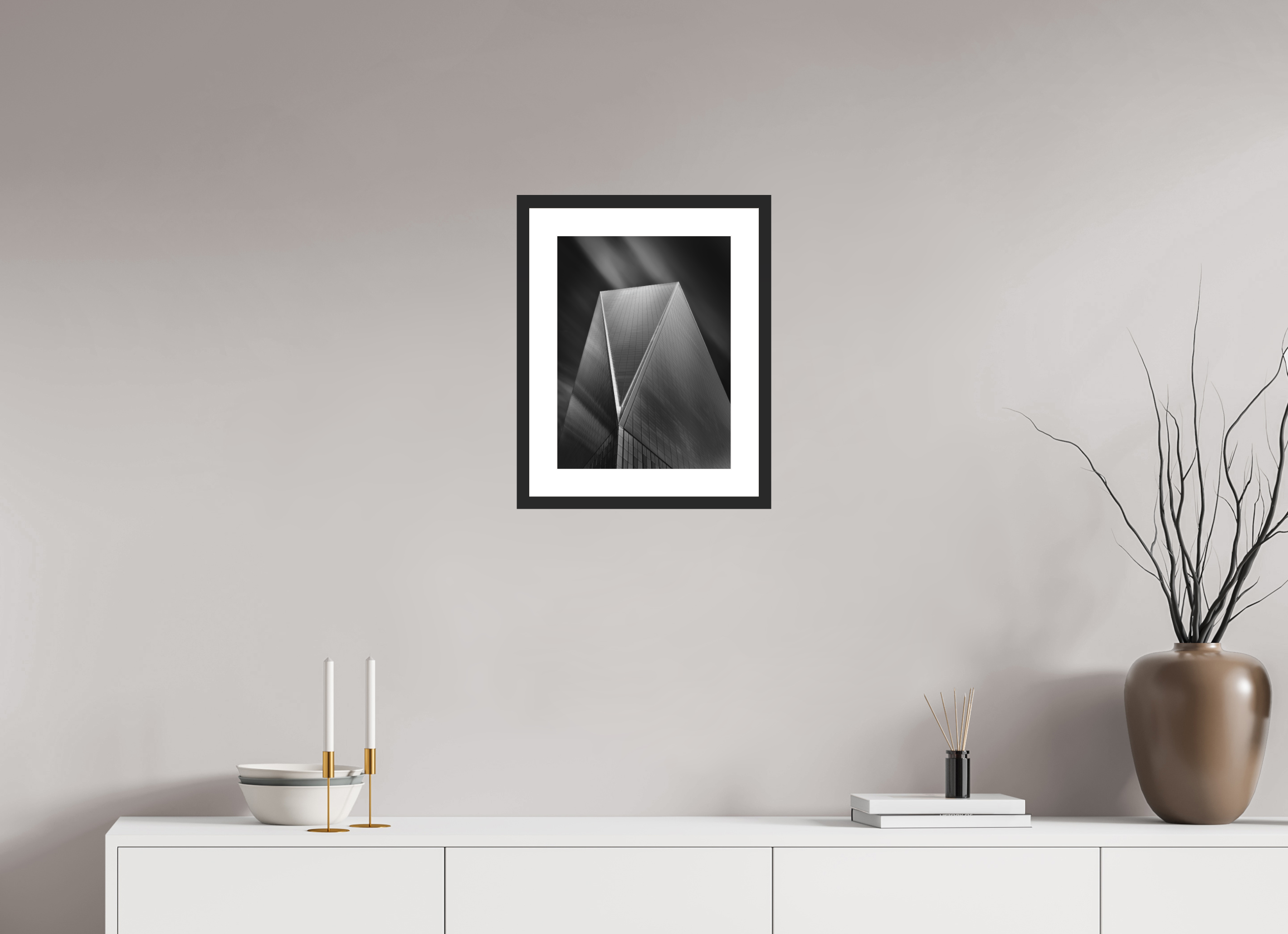 12 x 16″, Passe-Partout Black Frame Freedom Tower