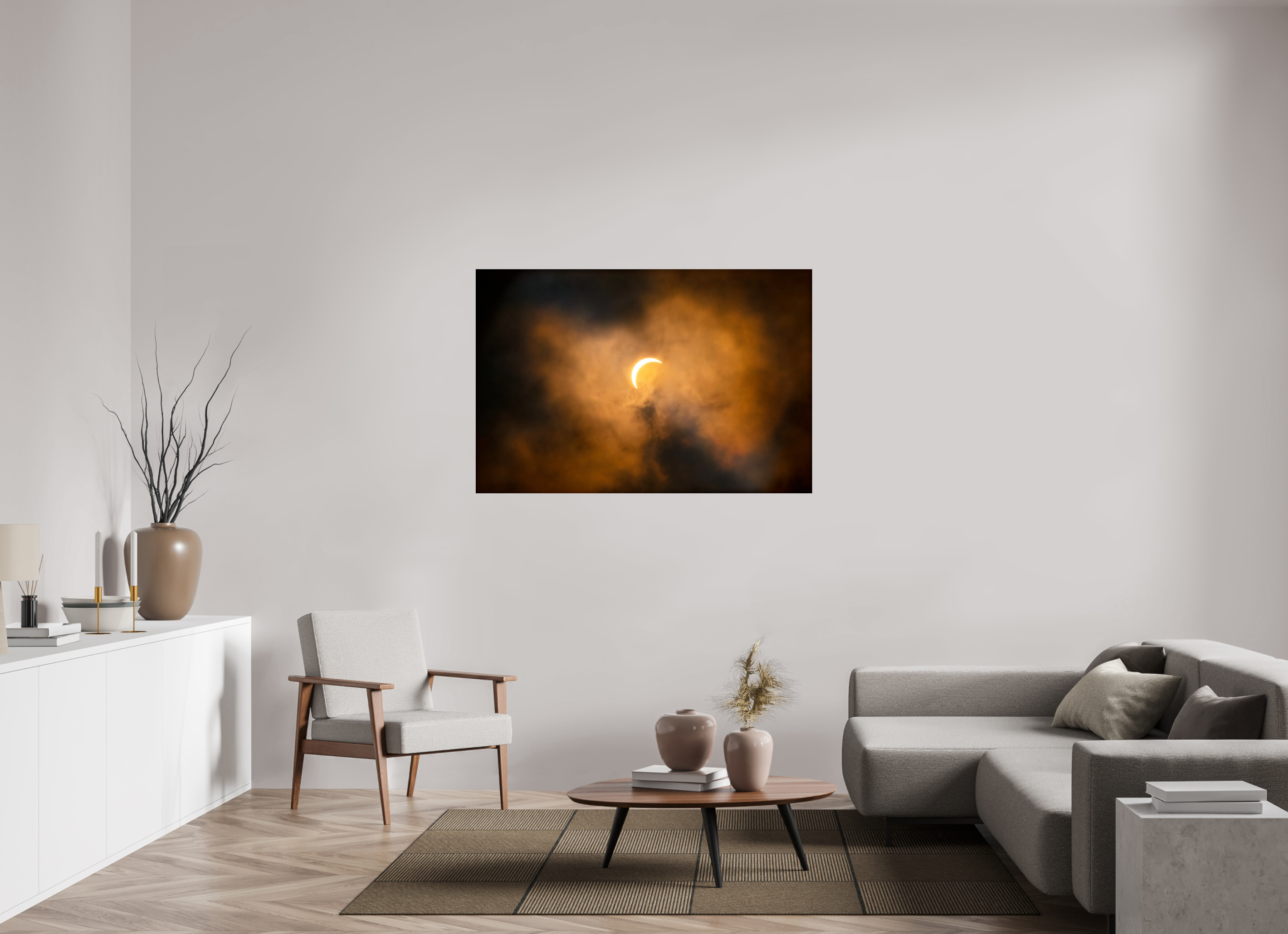 54 x 36″, Giclée Alu-Dibond 2024 Eclipse: Crescent Sun