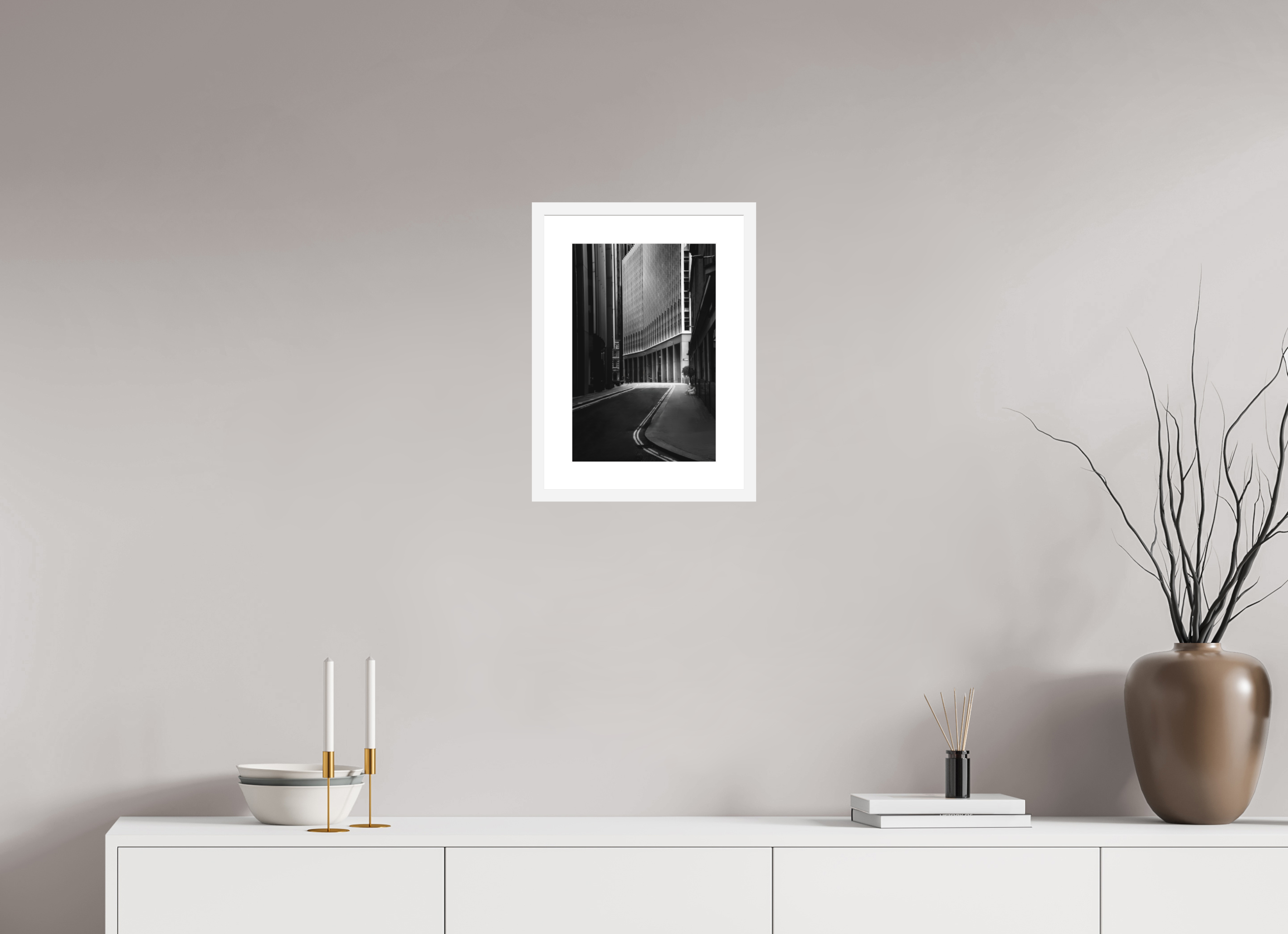 10 x 15″, Passe-Partout White Frame Off Lime Street