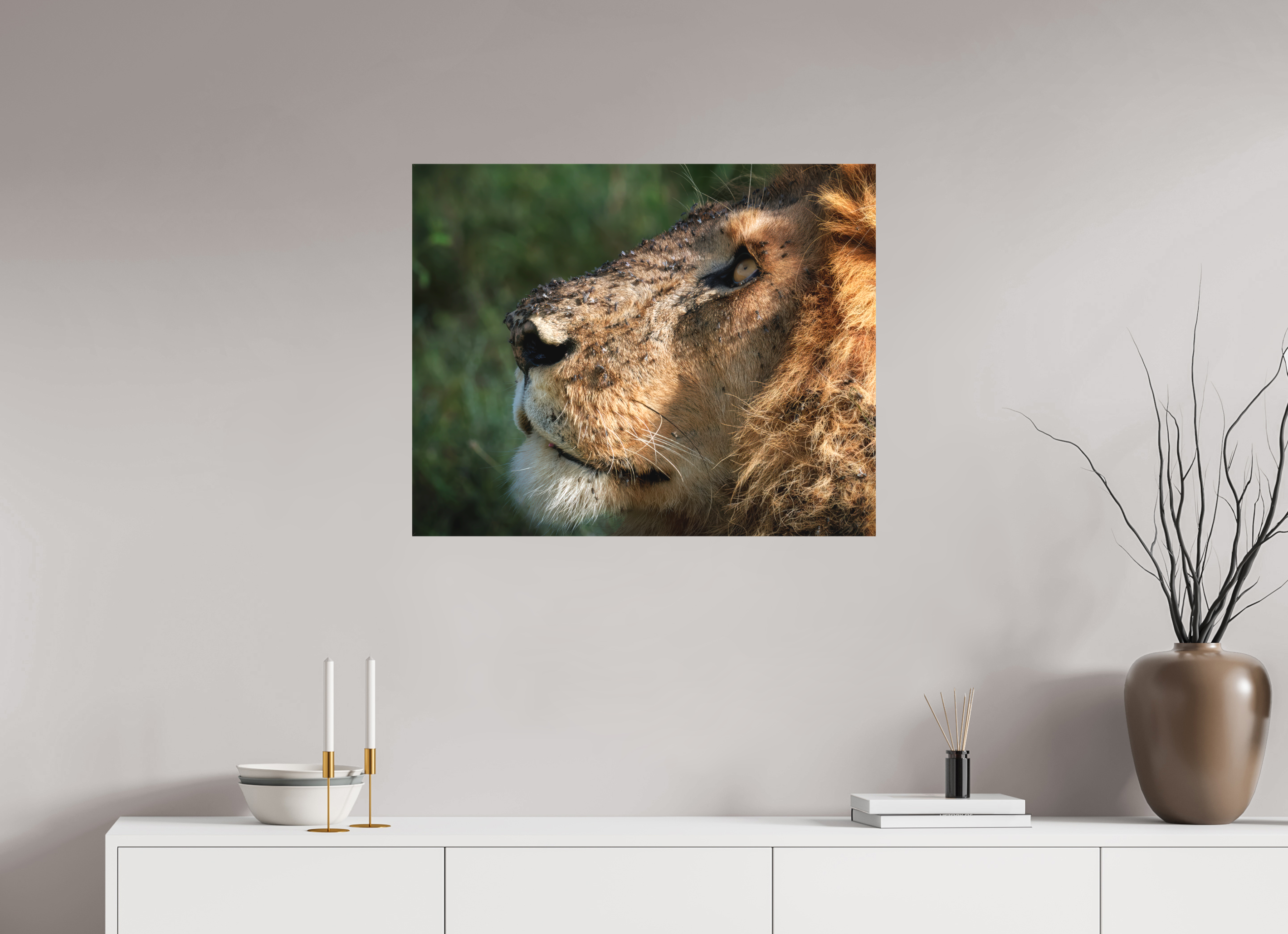30 x 24″, Fine Art Textile The King of Most Beasts
