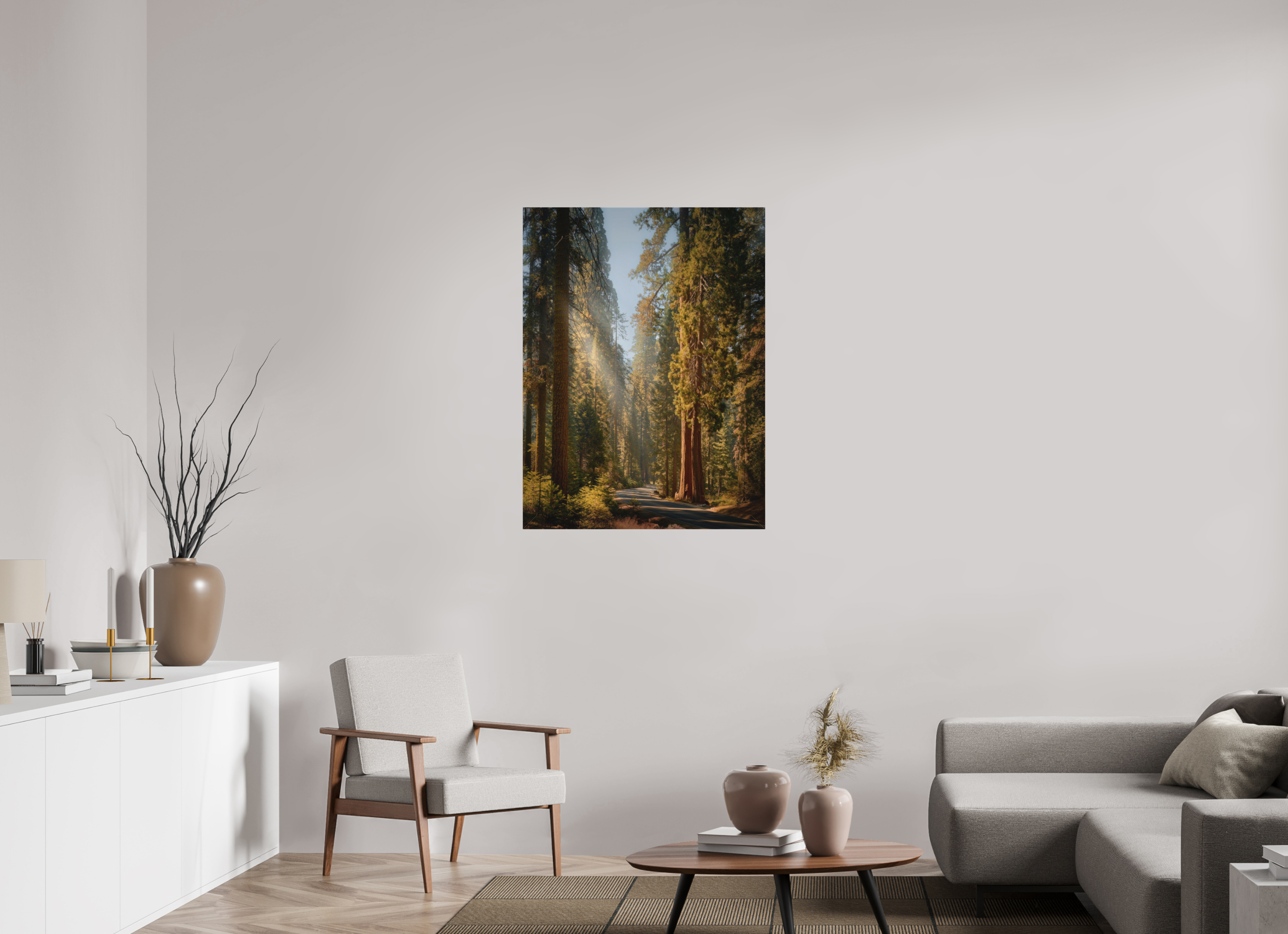 30 x 40″, Fine Art Textile The Generals Highway II: Sequoia National Park