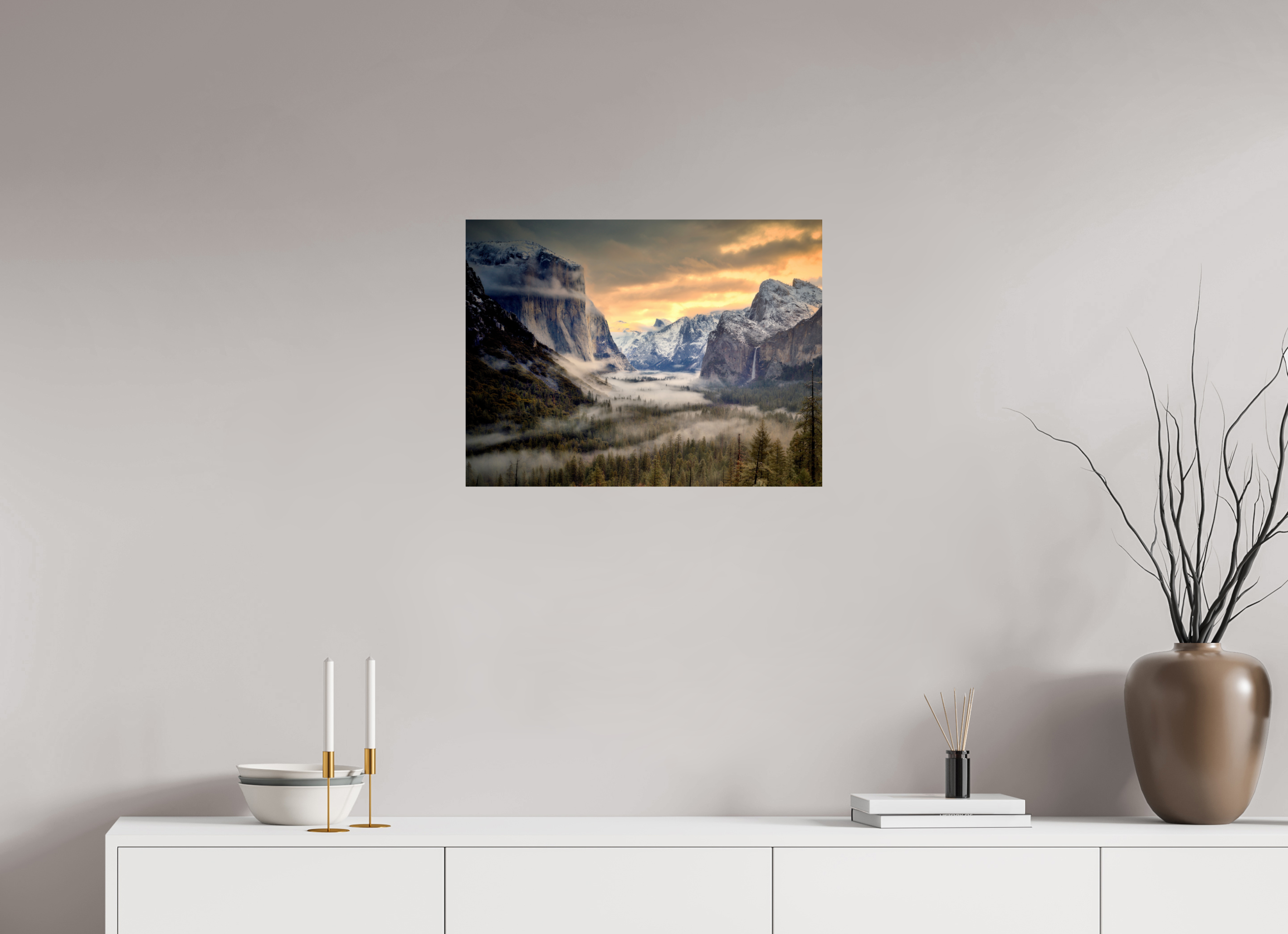 24 x 18″, Giclée Alu-Dibond Tunnel View Winter Dawn