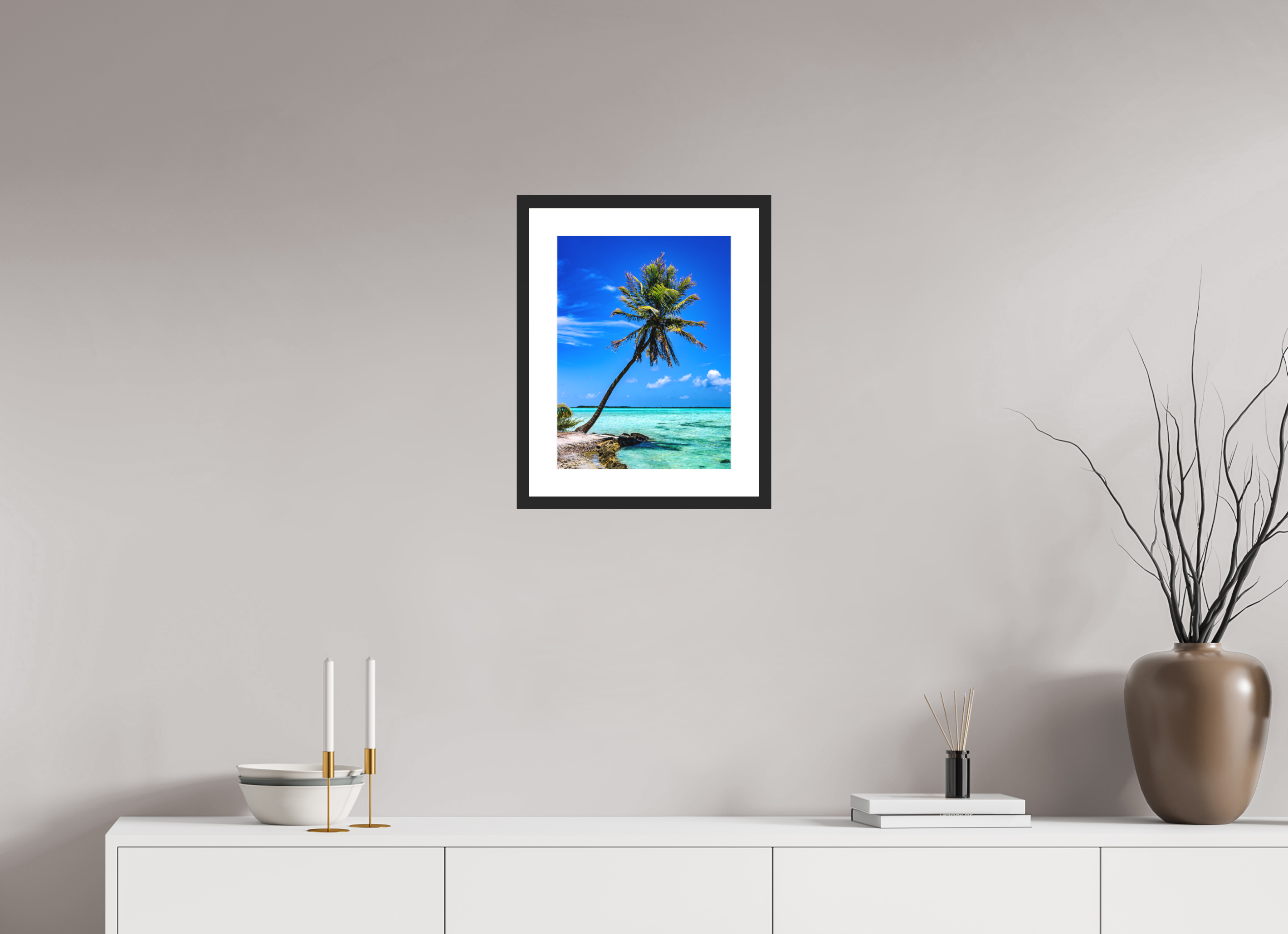 12 x 16″, Passe-Partout Black Frame Ikon: The Polynesian Dream