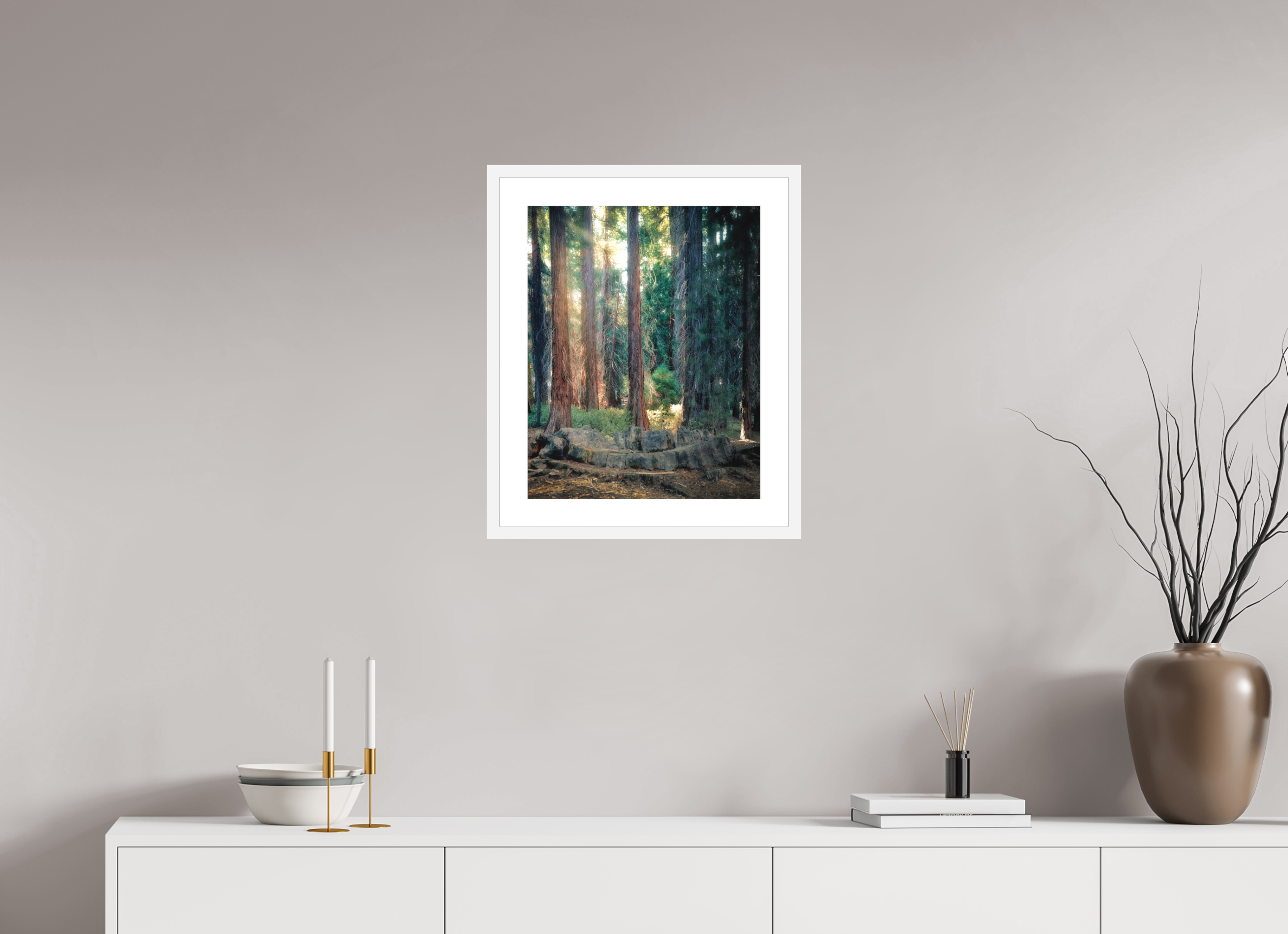 16 x 20″, Passe-Partout White Frame Never Again: The Centennial Stump