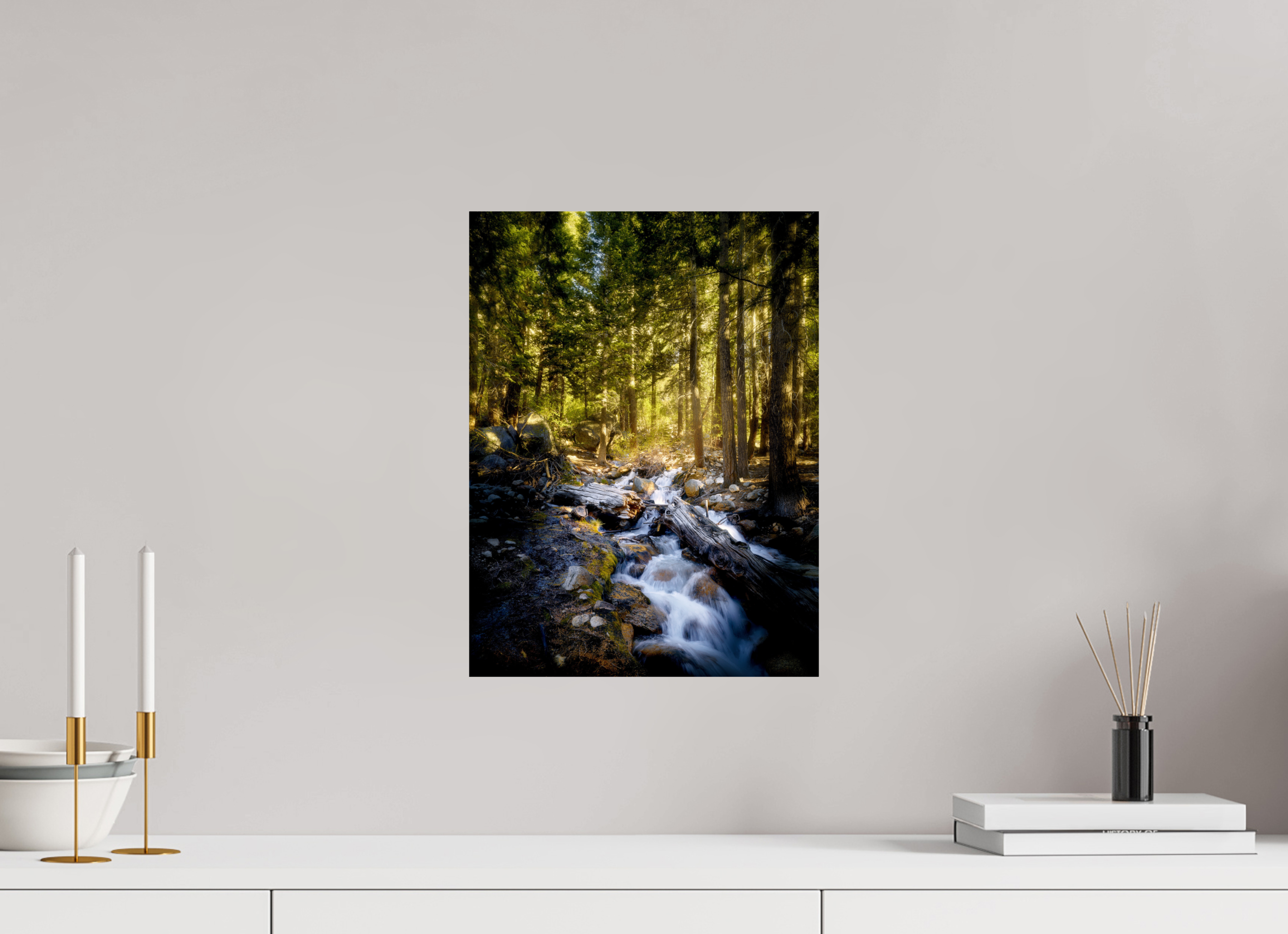 12 x 16″, Giclée Alu-Dibond Lone Pine Creek Waterfall on Mt. Whitney
