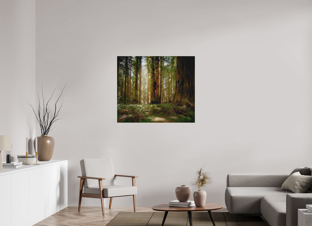 40.9 x 35″, Bonded Acrylic Gold Frame Life & Light Beneath the Giants