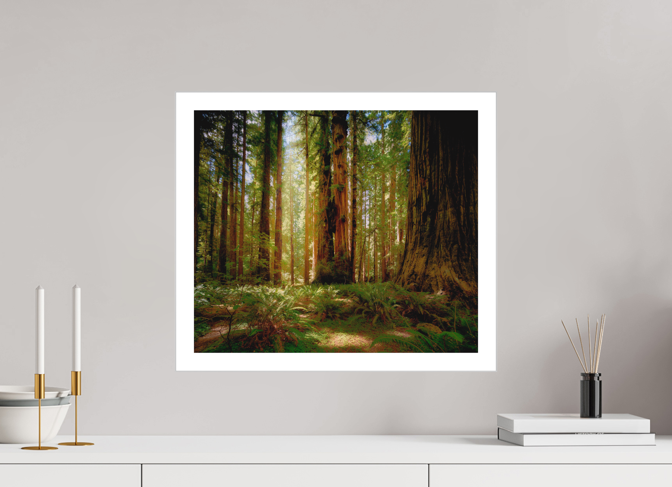 18.7 x 16″, Fine Art Bonded Acrylic Life & Light Beneath the Giants