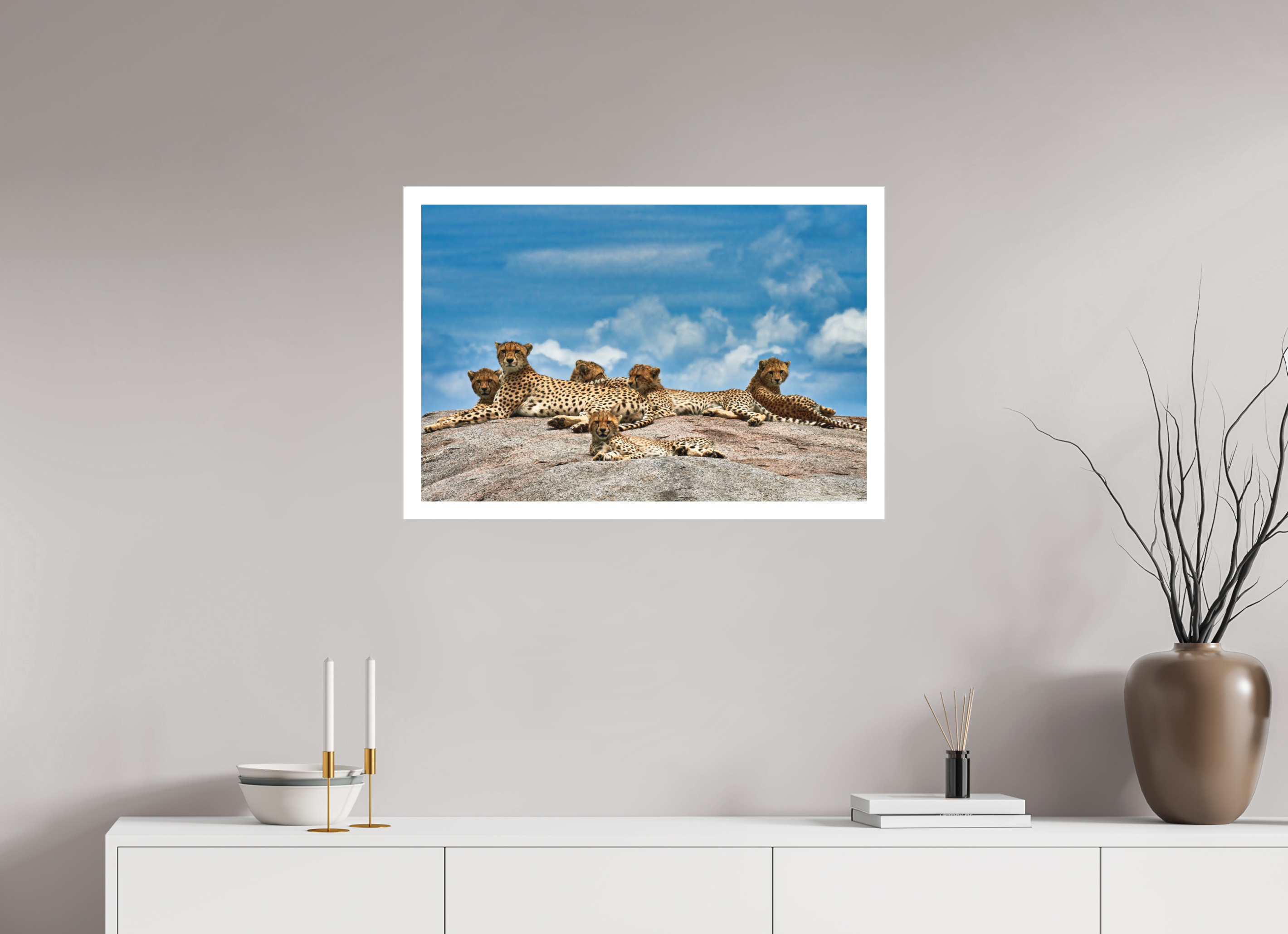 30 x 20″, Fine Art Bonded Acrylic Super Mom & Cubs