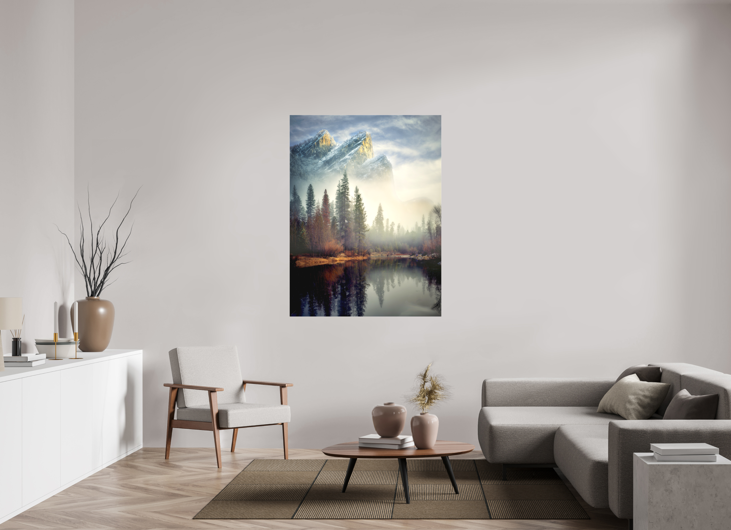 42 x 56″, Fine Art Textile Leviathans I: In the Mist of the Merced