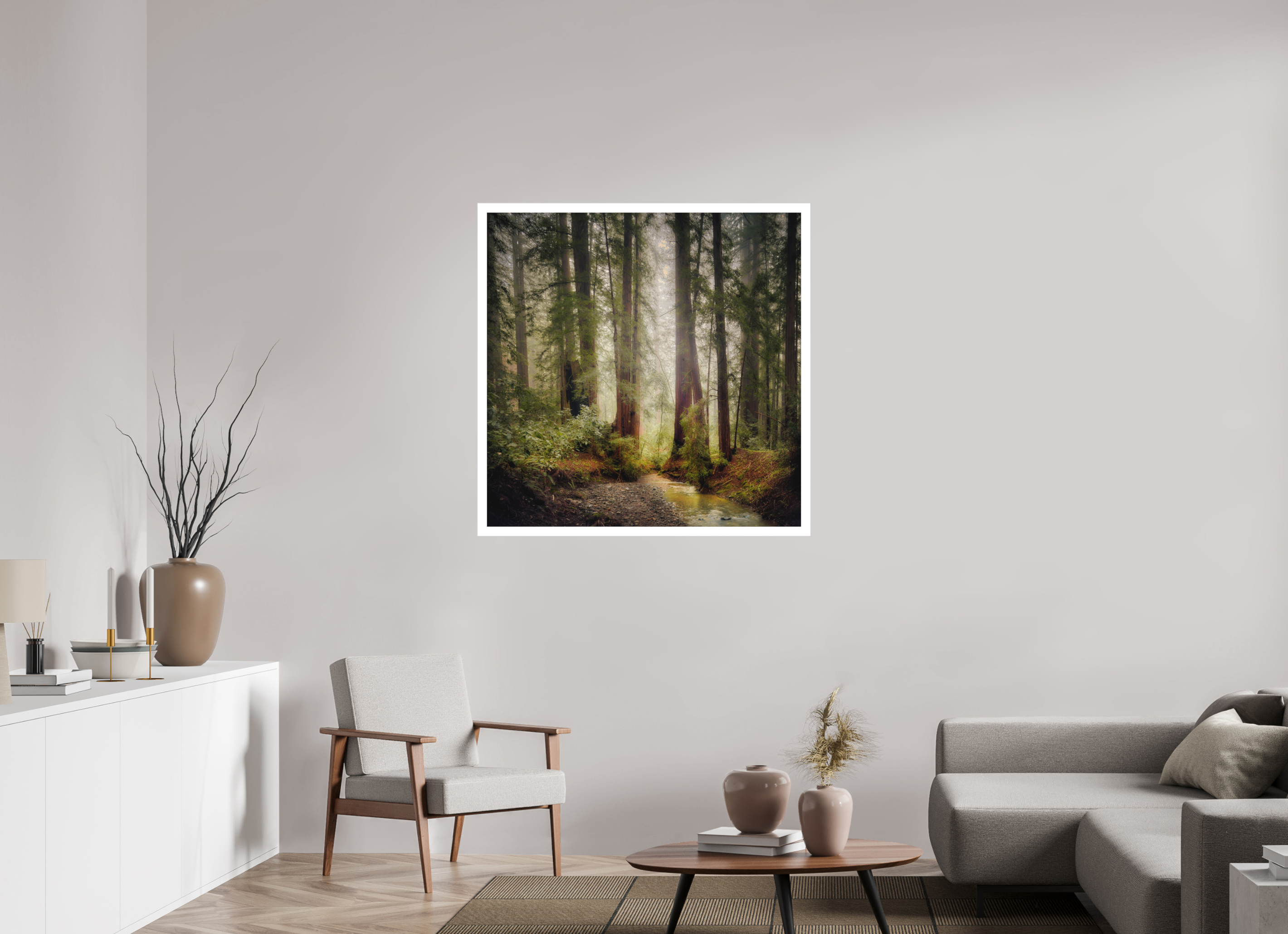 40 x 40″, Fine Art Bonded Acrylic Armstrong Woods IV: Lucem in Nemore