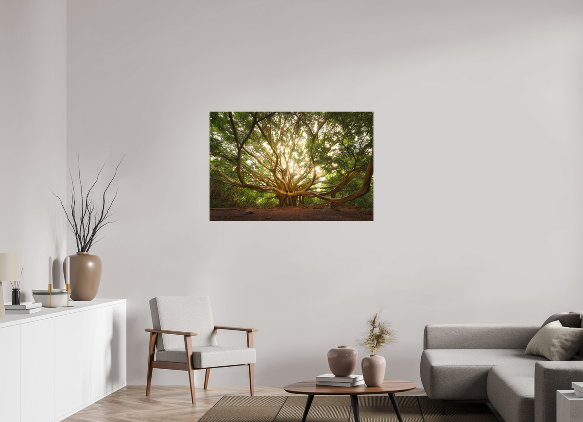 45 x 30″, Fine Art Textile Bracchium: The Pipiwai Trail Banyan Tree