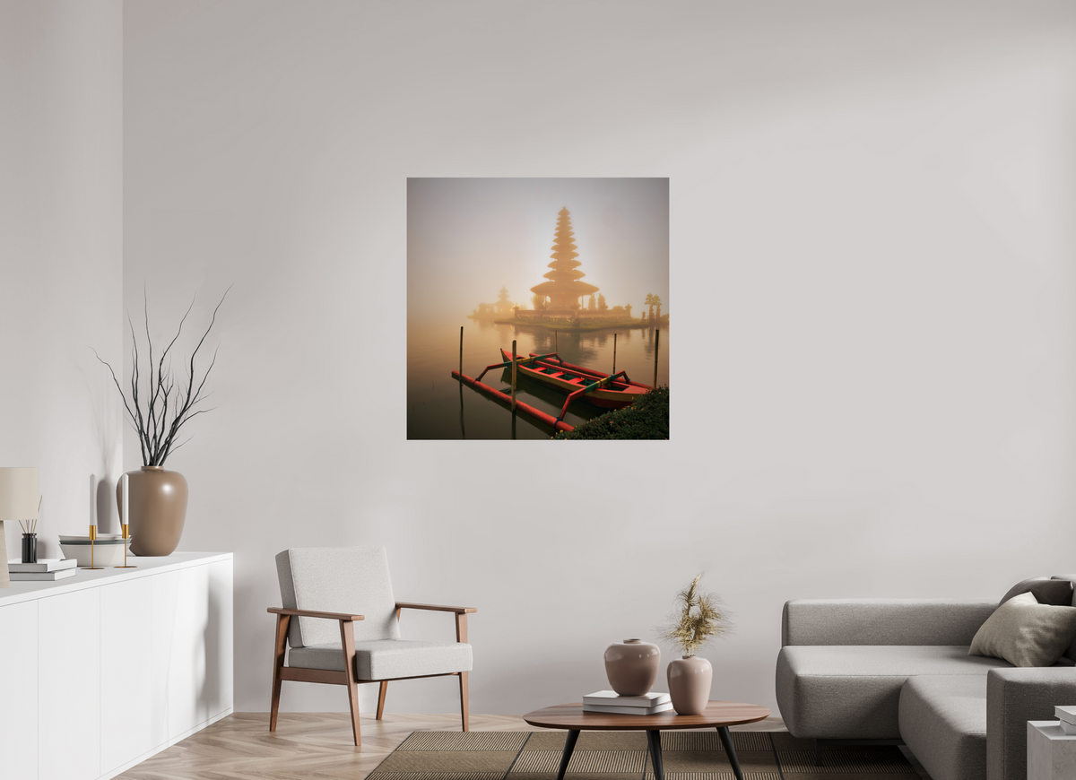 40 x 40″, Giclée Alu-Dibond Bali: Temple  Pura Ulun Danu Bratan