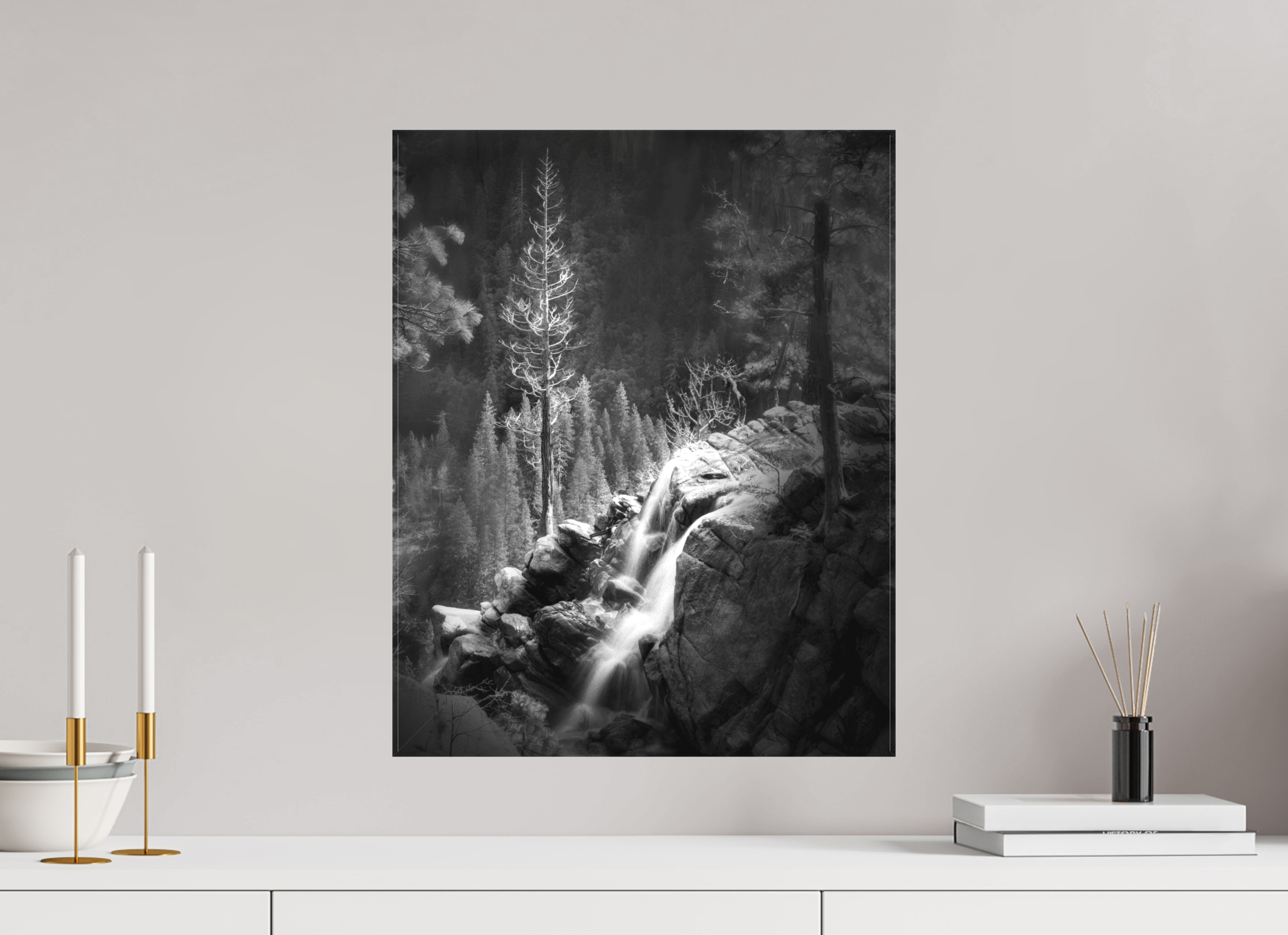 16 x 20″, Fine Art Textile Lucidum: Yosemite's Cascade Creek