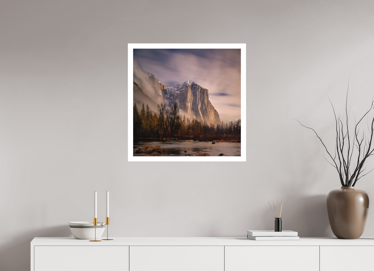 25 x 25″, Fine Art Bonded Acrylic El Capitan at Dawn