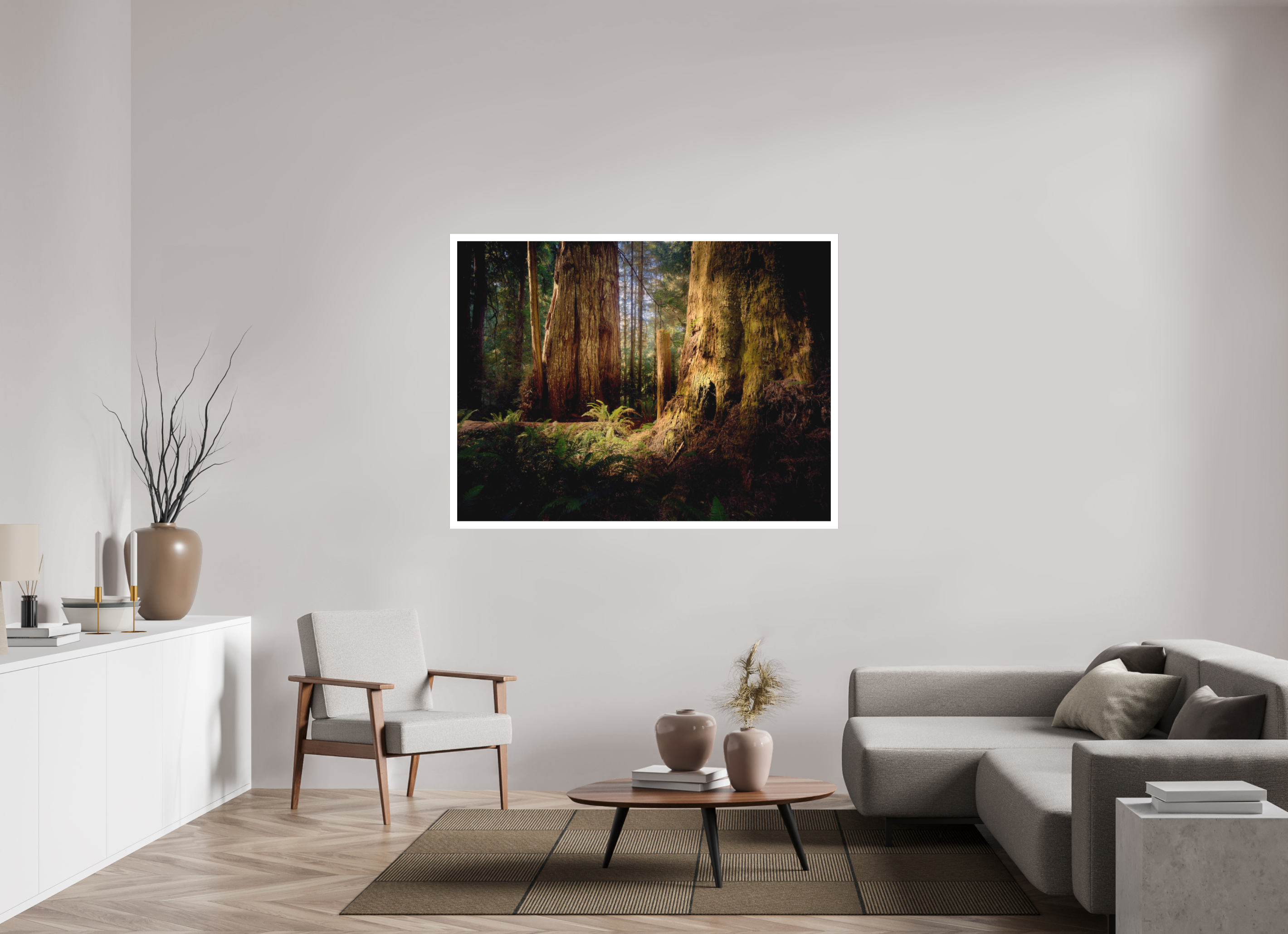 60 x 45″, Fine Art Bonded Acrylic Parvus: A Redwood Perspective