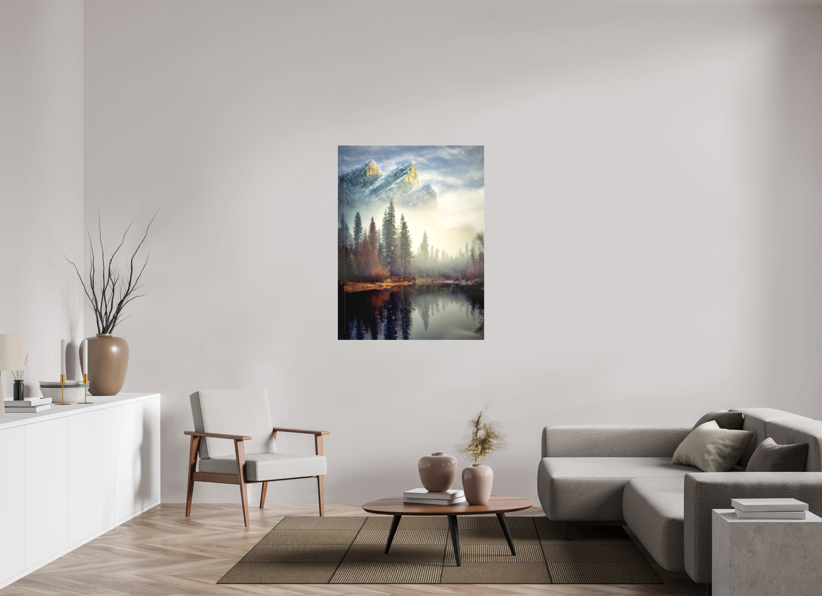 36 x 48″, Fine Art Textile Leviathans I: In the Mist of the Merced