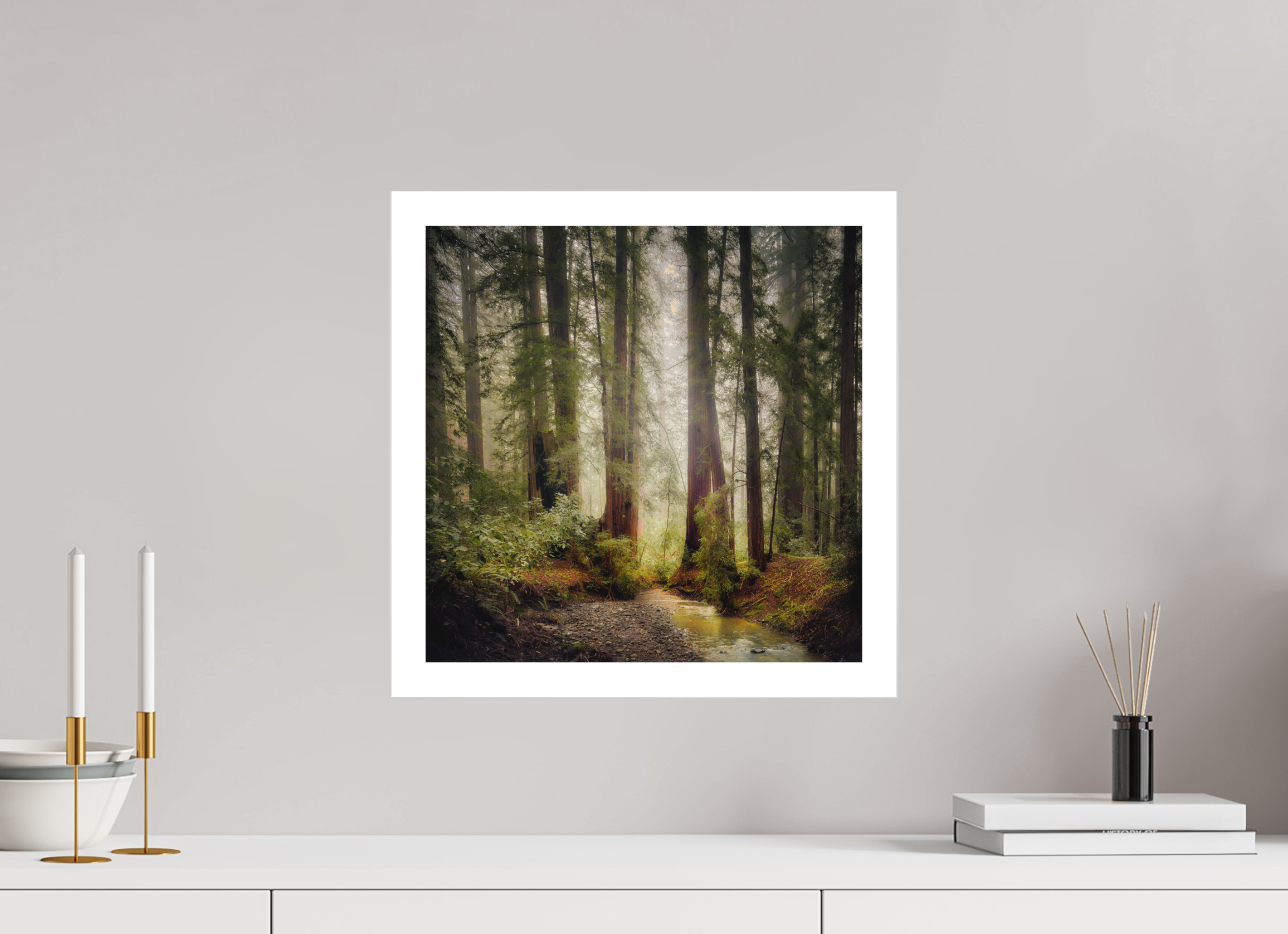 15 x 15″, Fine Art Bonded Acrylic Armstrong Woods IV: Lucem in Nemore