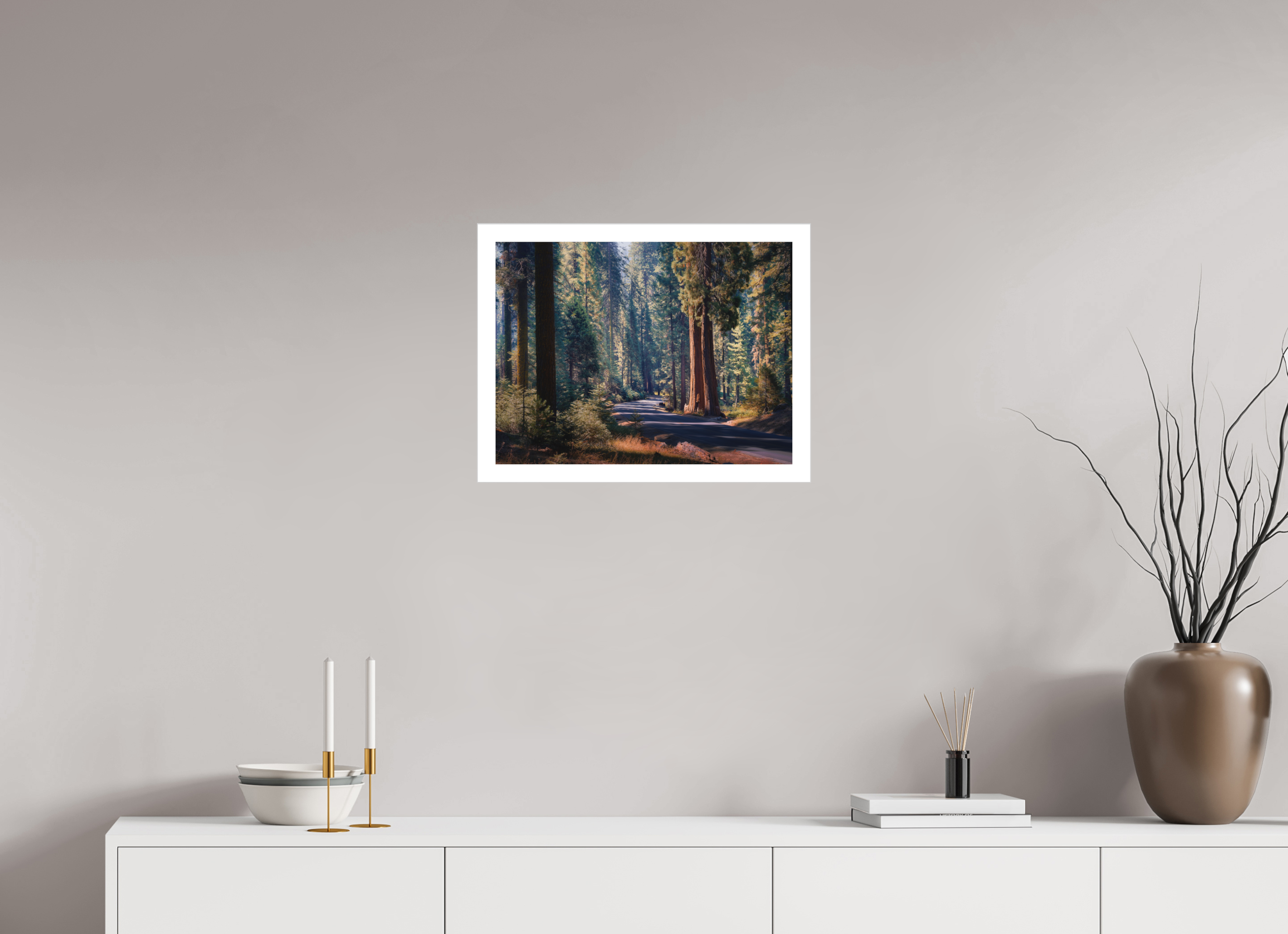 20 x 15″, Fine Art Bonded Acrylic The Generals Highway I : Sequoia National Park