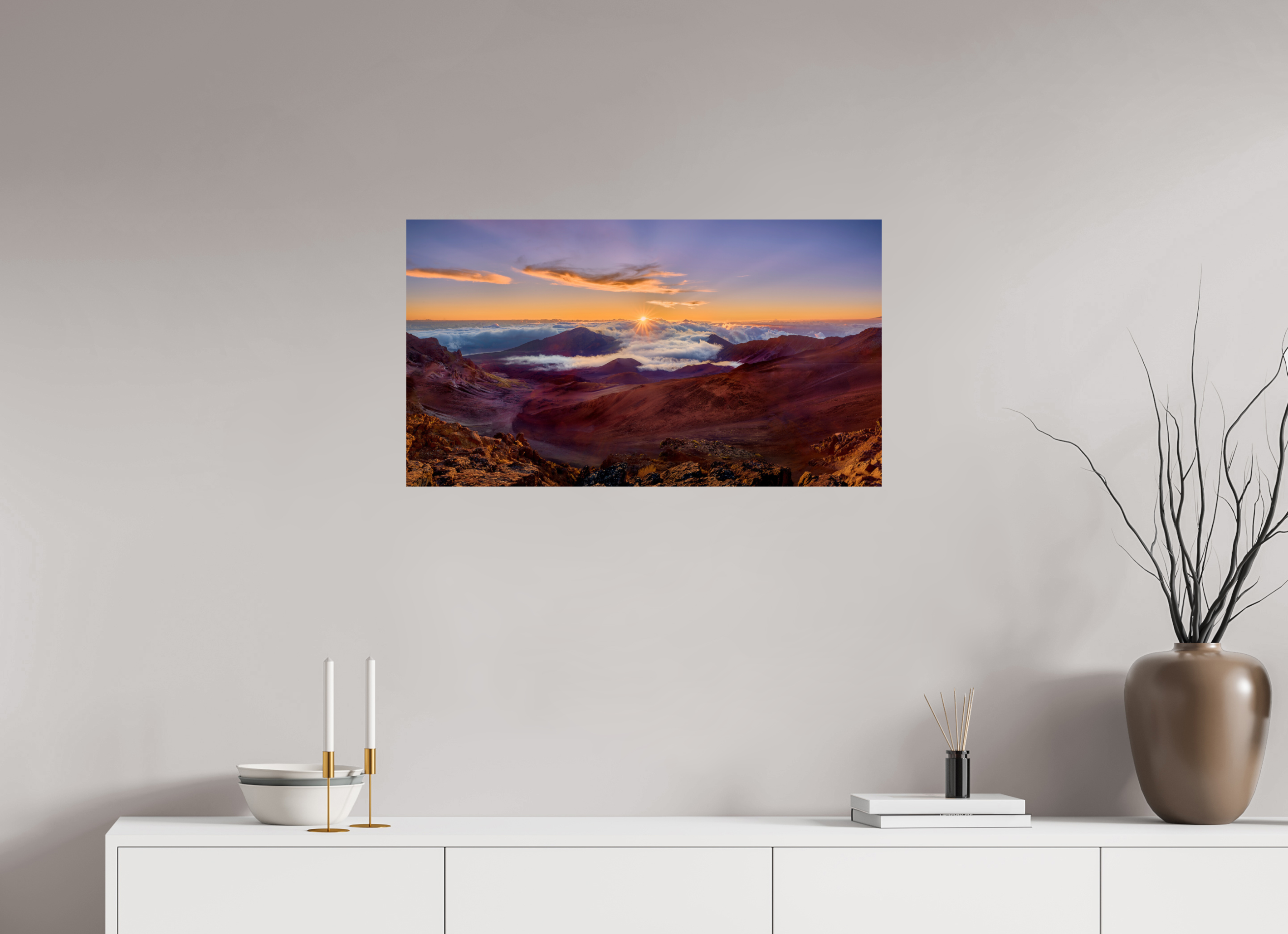 32 x 18″, Giclée Alu-Dibond Haleakala Daybreak