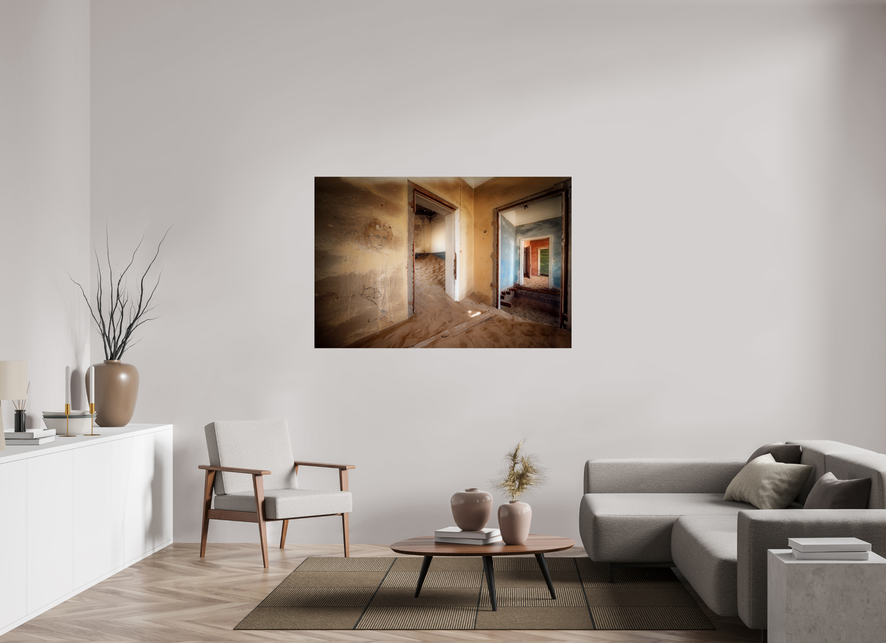 60 x 40″, Giclée Alu-Dibond Lost Dreams of Kolmanskop