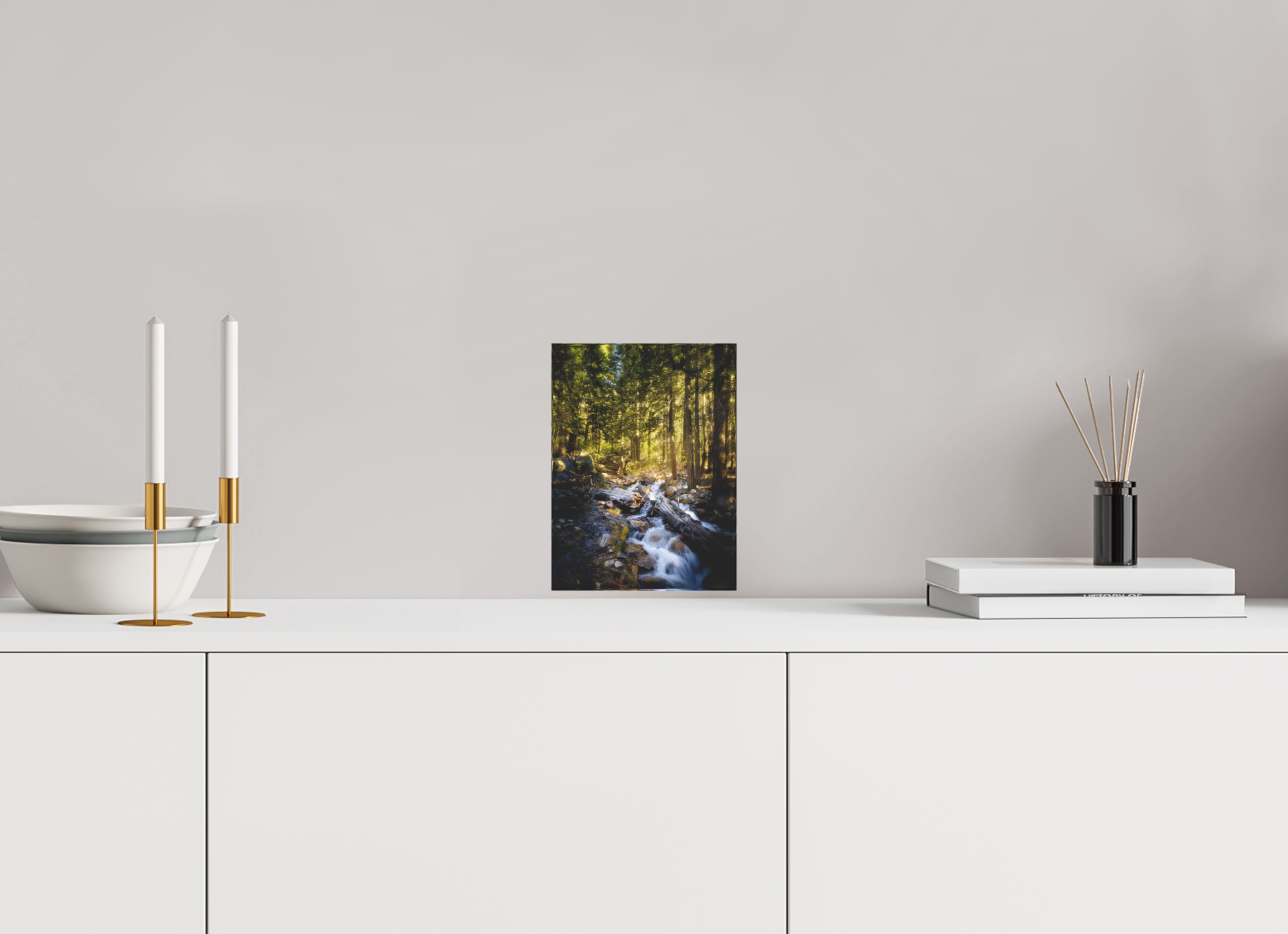 6 x 8″, Acrylic Block Gift Set Lone Pine Creek Waterfall on Mt. Whitney