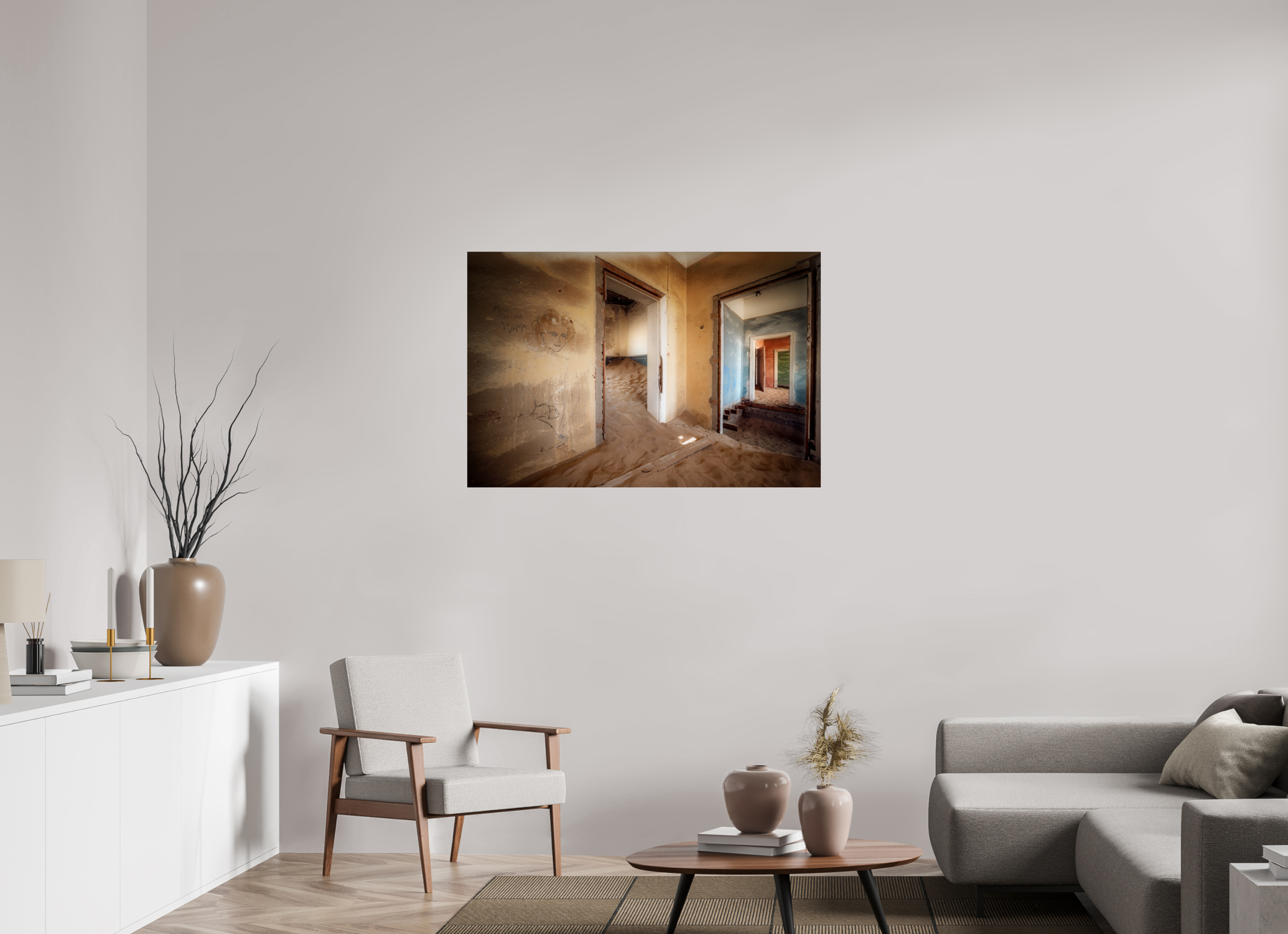 45 x 30″, Giclée Alu-Dibond Lost Dreams of Kolmanskop