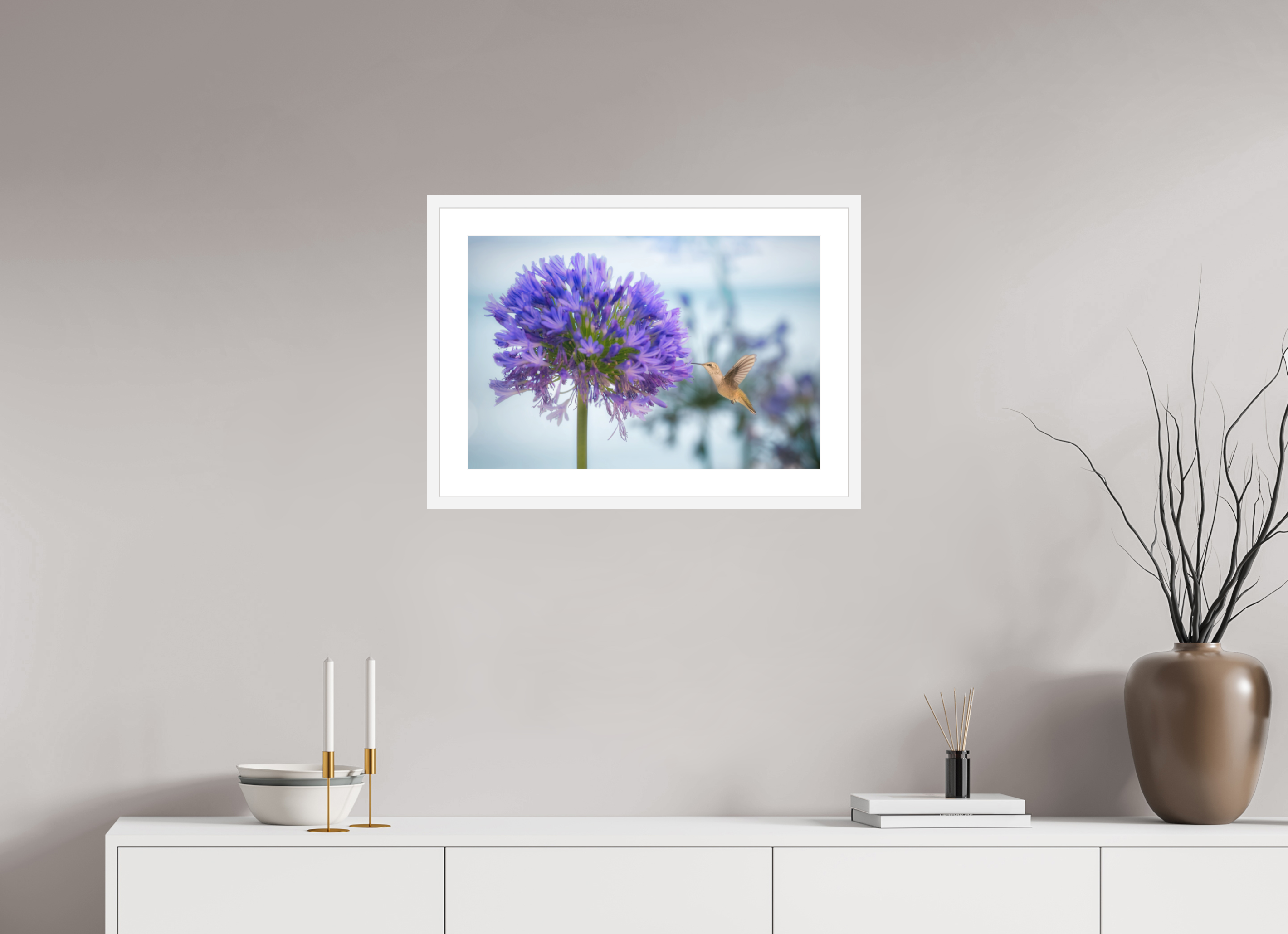 24 x 16″, Passe-Partout White Frame Trice