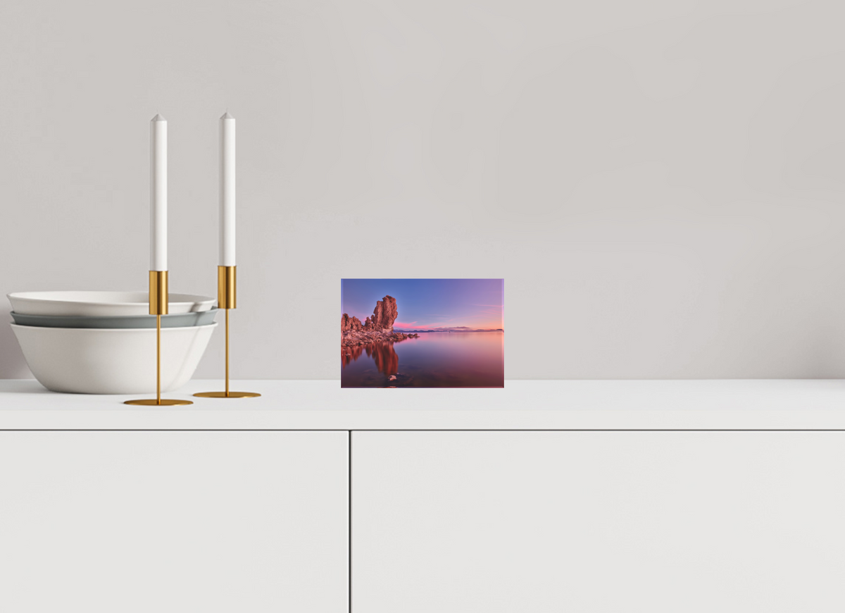 6 x 4″, Acrylic Block Gift Set Mono Lake: Tufa Dawn