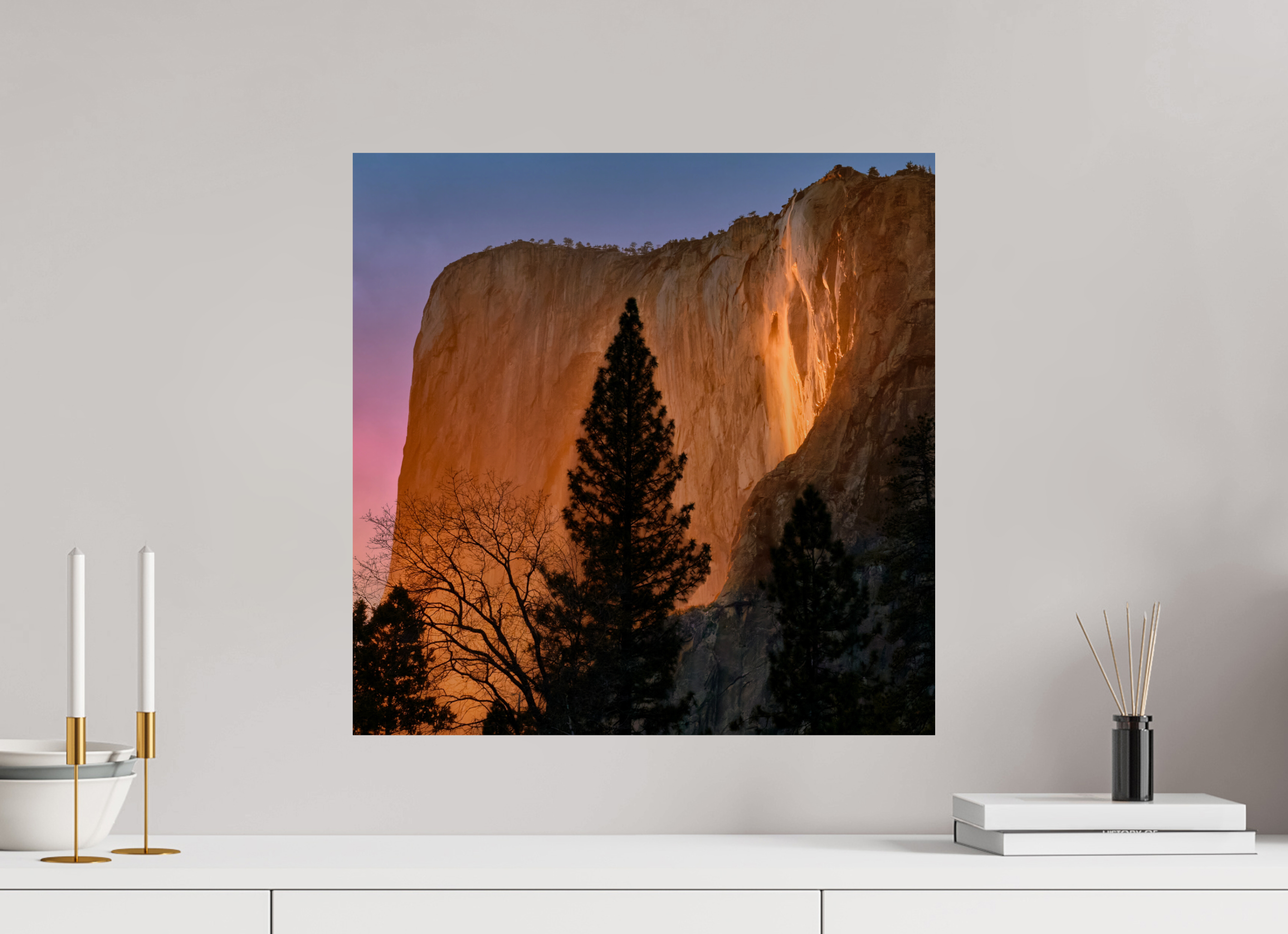 20 x 20″, Giclée Alu-Dibond Horsetail Fall 2025