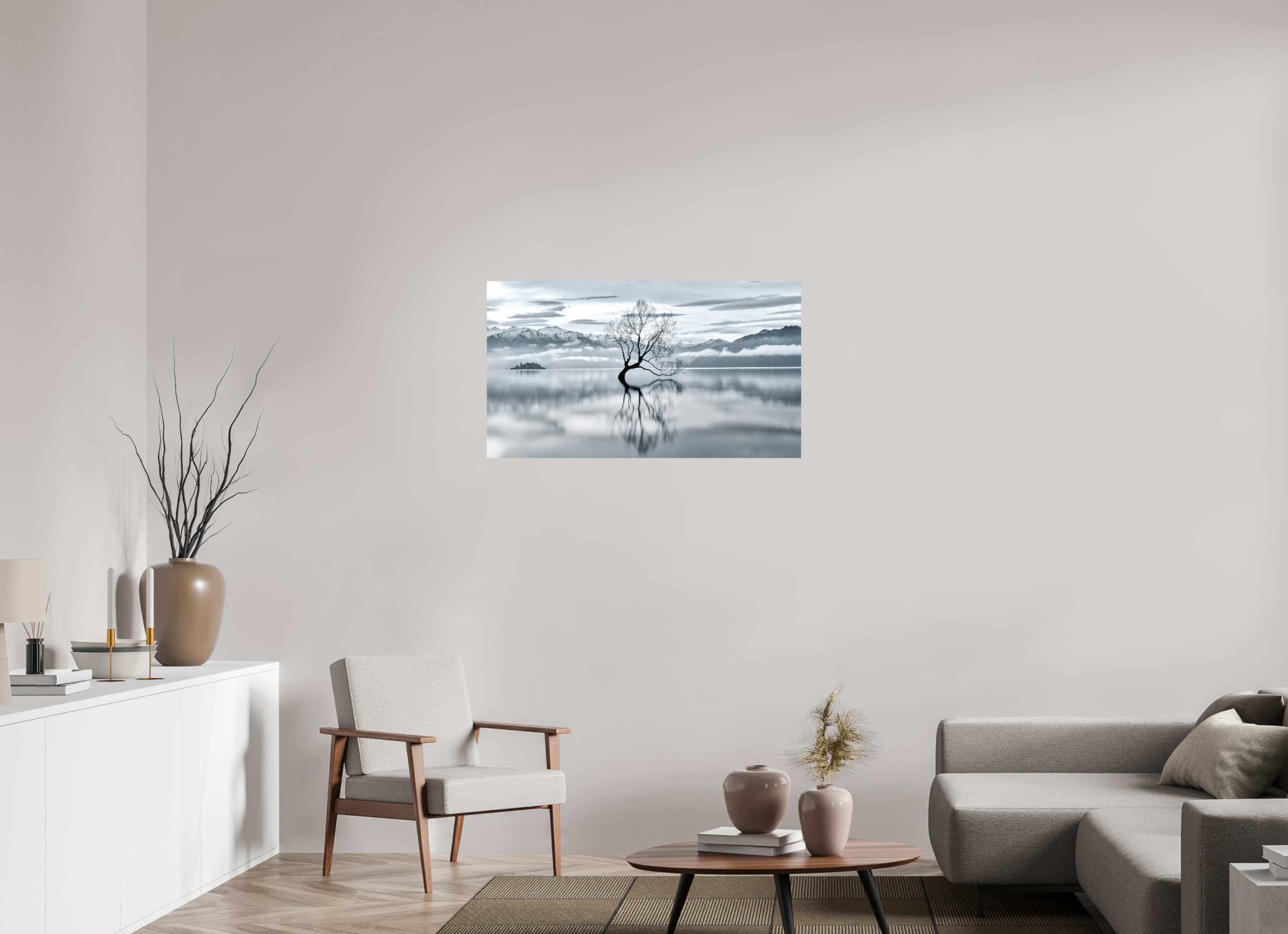 40 x 22.5″, Giclée Alu-Dibond Wanaka III: Almost Monochrome