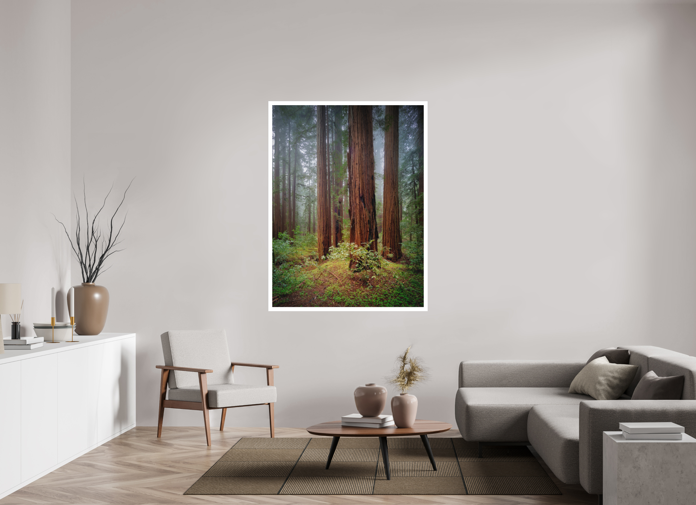 45 x 60″, Fine Art Bonded Acrylic Armstrong Redwoods I: Truncus Circle of Life