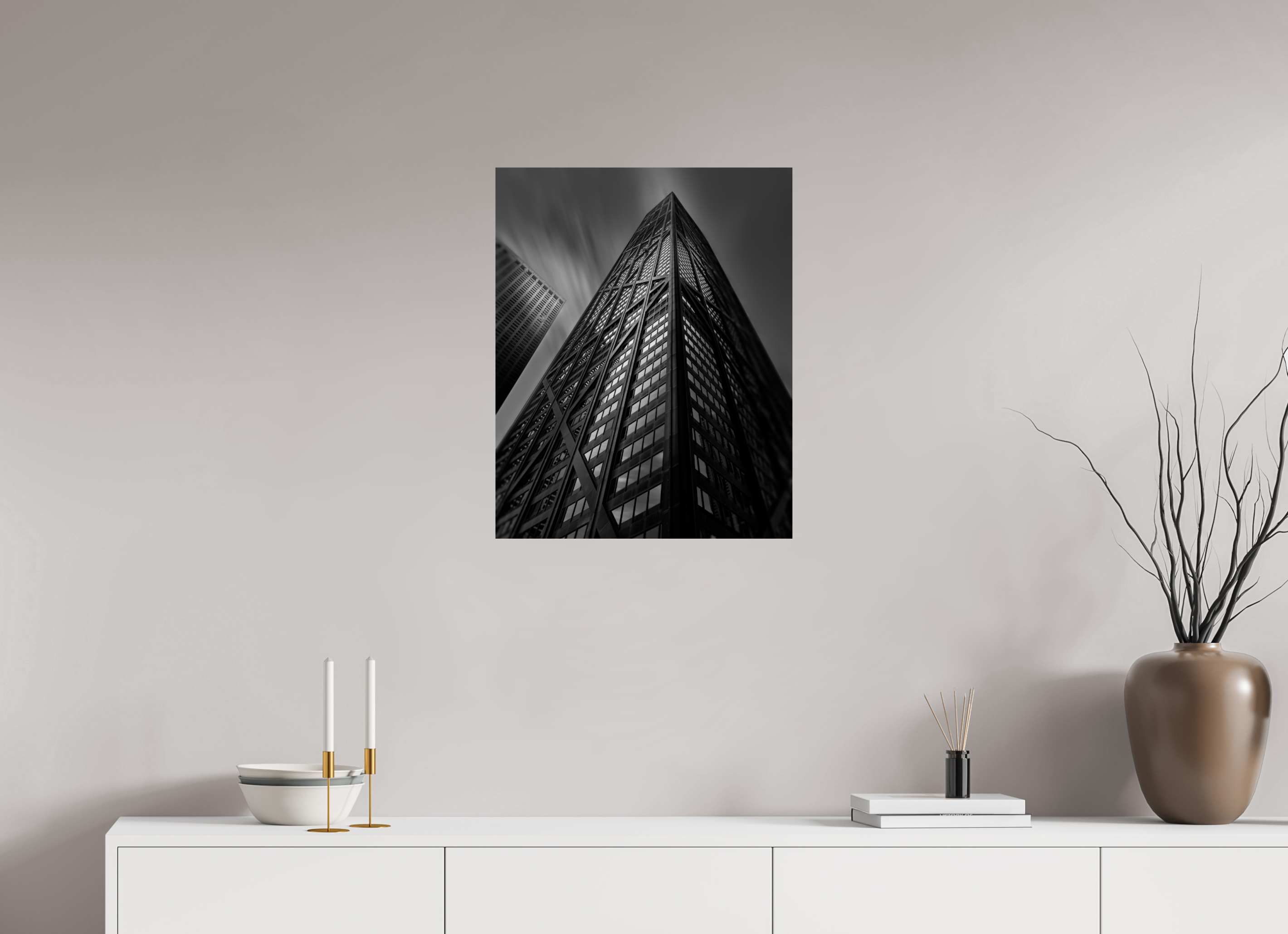 20 x 25″, Giclée Alu-Dibond Chicago's John Hancock Building