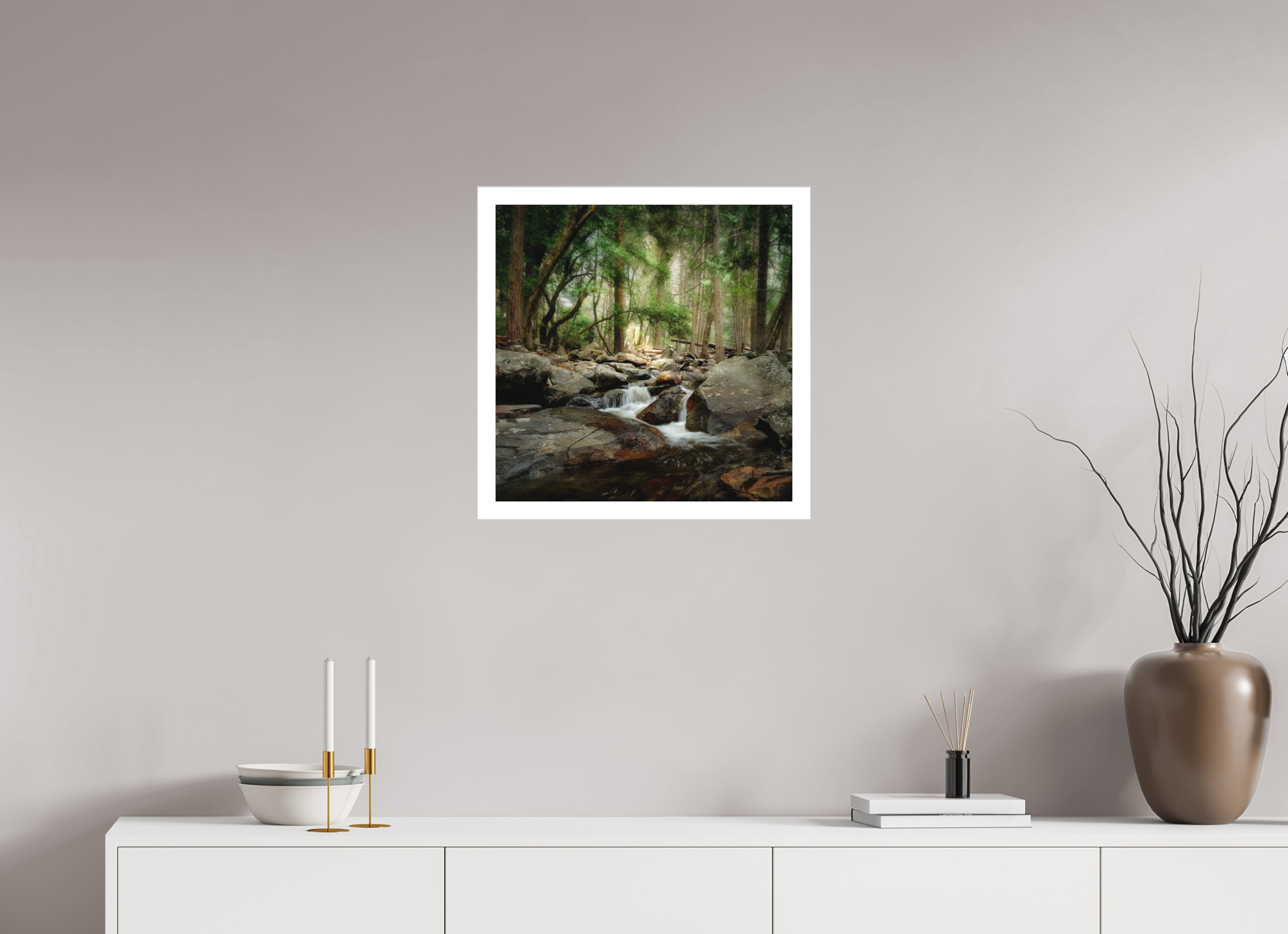 20 x 20″, Fine Art Bonded Acrylic Bridalveil Creek