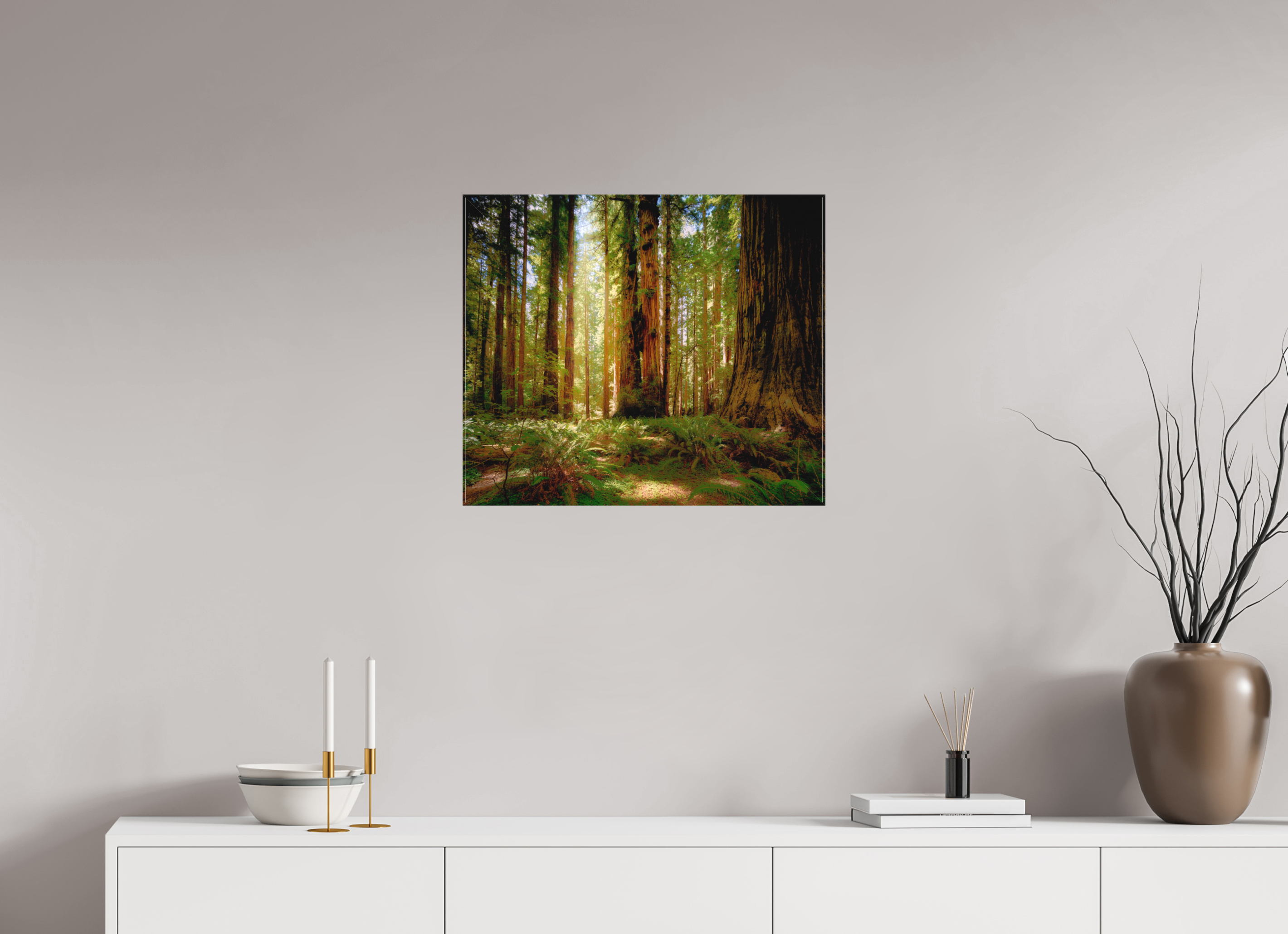 23.4 x 20″, Fine Art Textile Life & Light Beneath the Giants