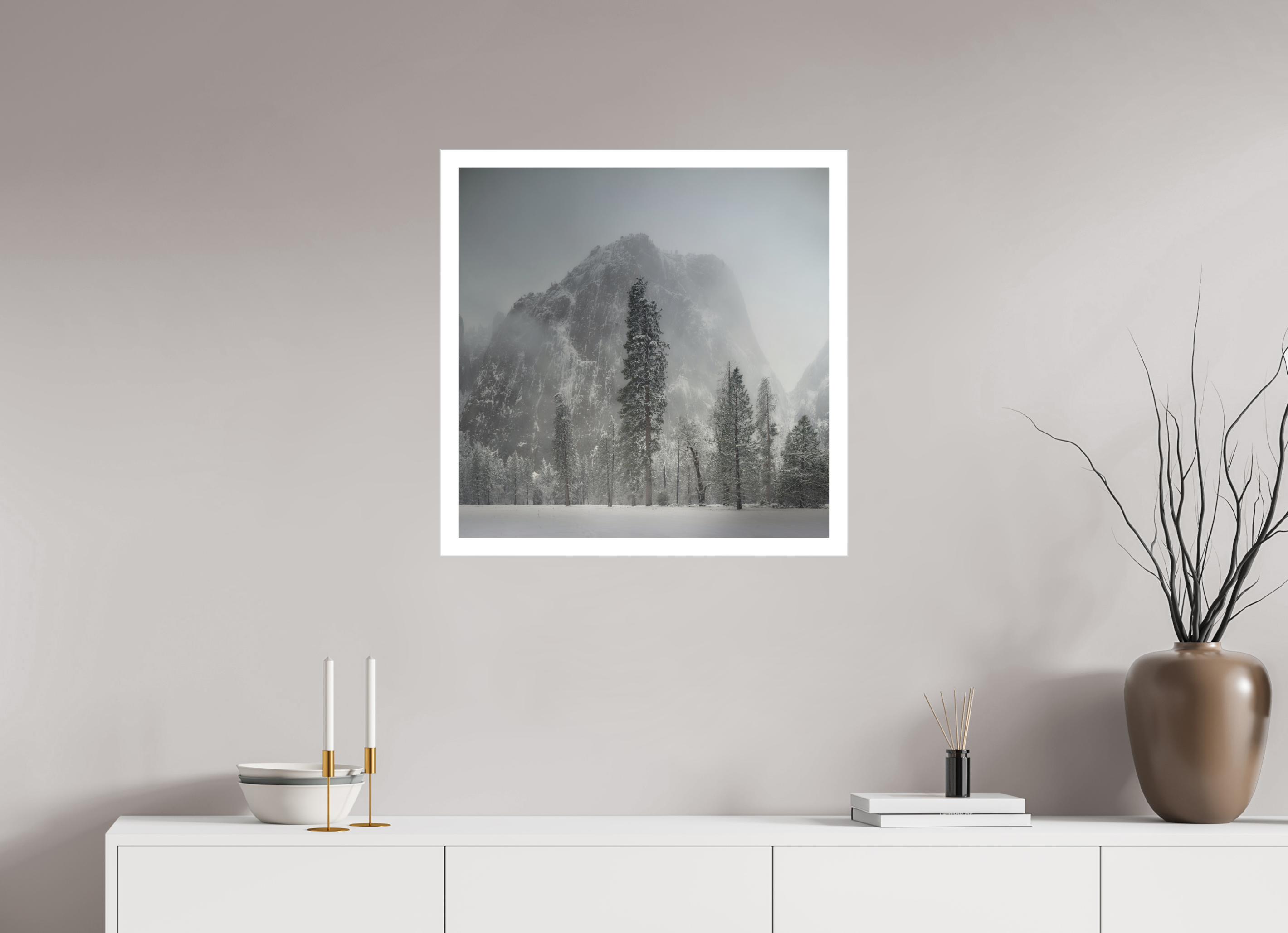 25 x 25″, Fine Art Bonded Acrylic Winter Is Here