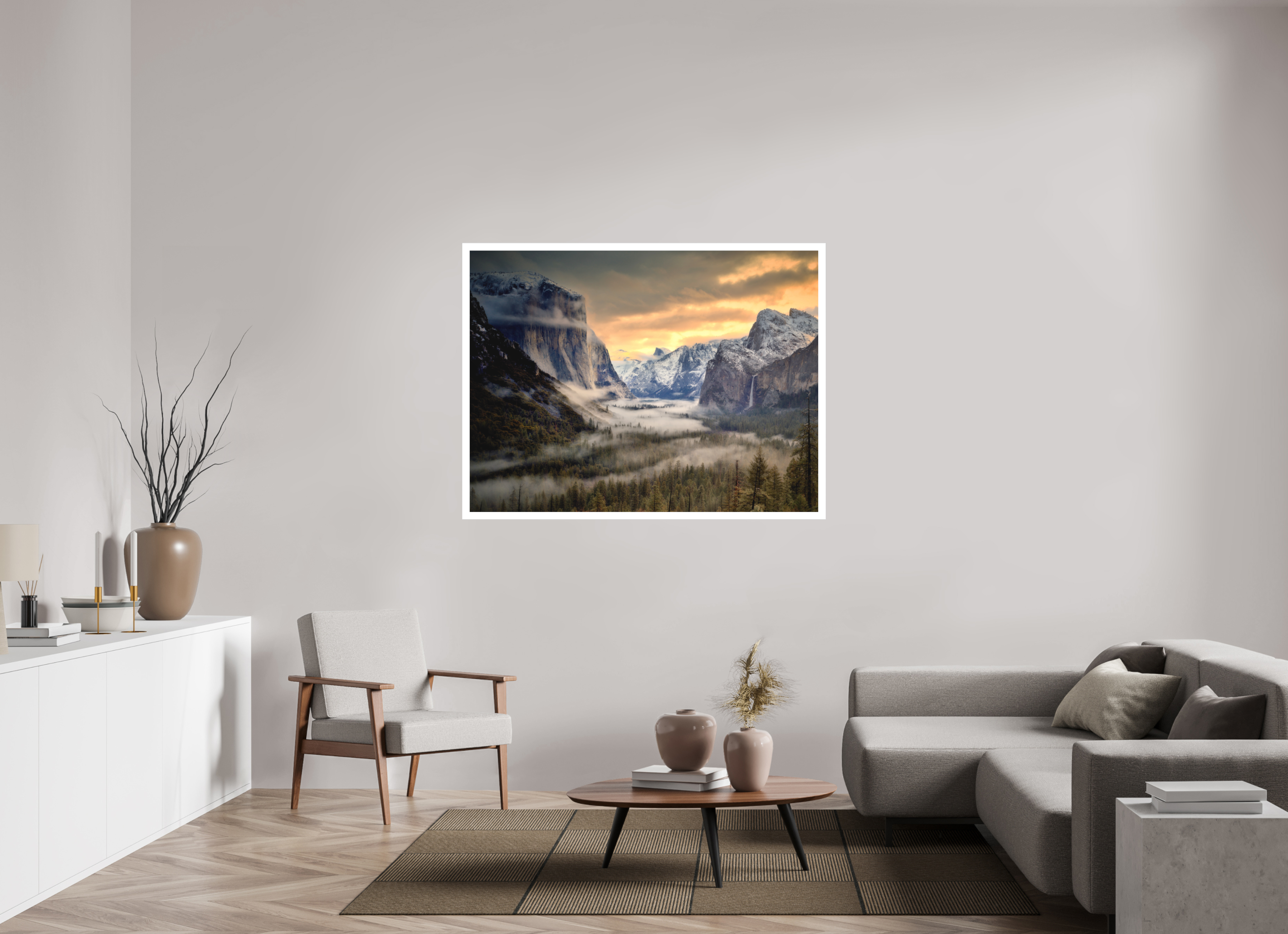 56 x 42″, Fine Art Bonded Acrylic Tunnel View Winter Dawn