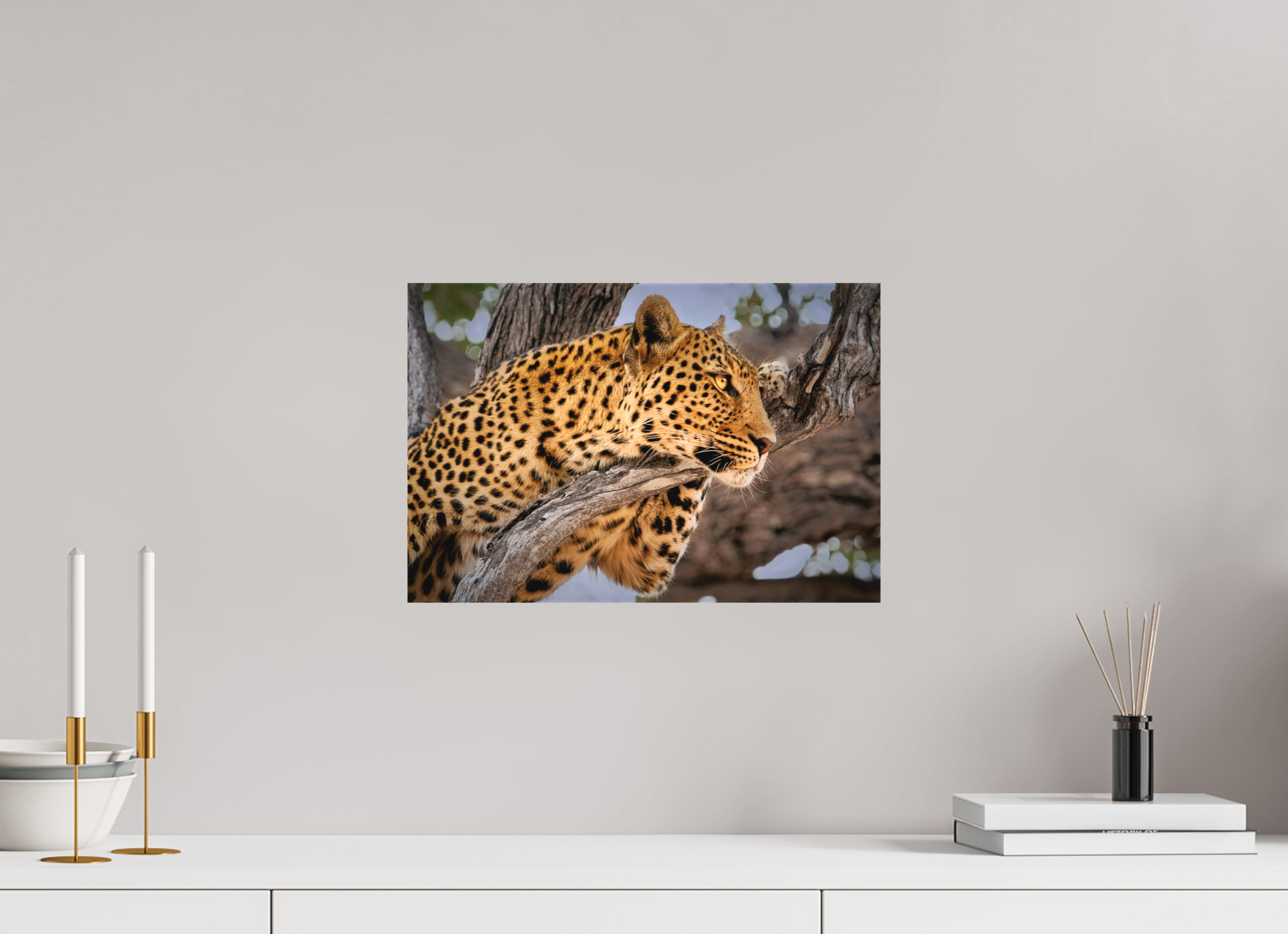 15 x 10″, Fine Art Textile Leopard Princess of Savute